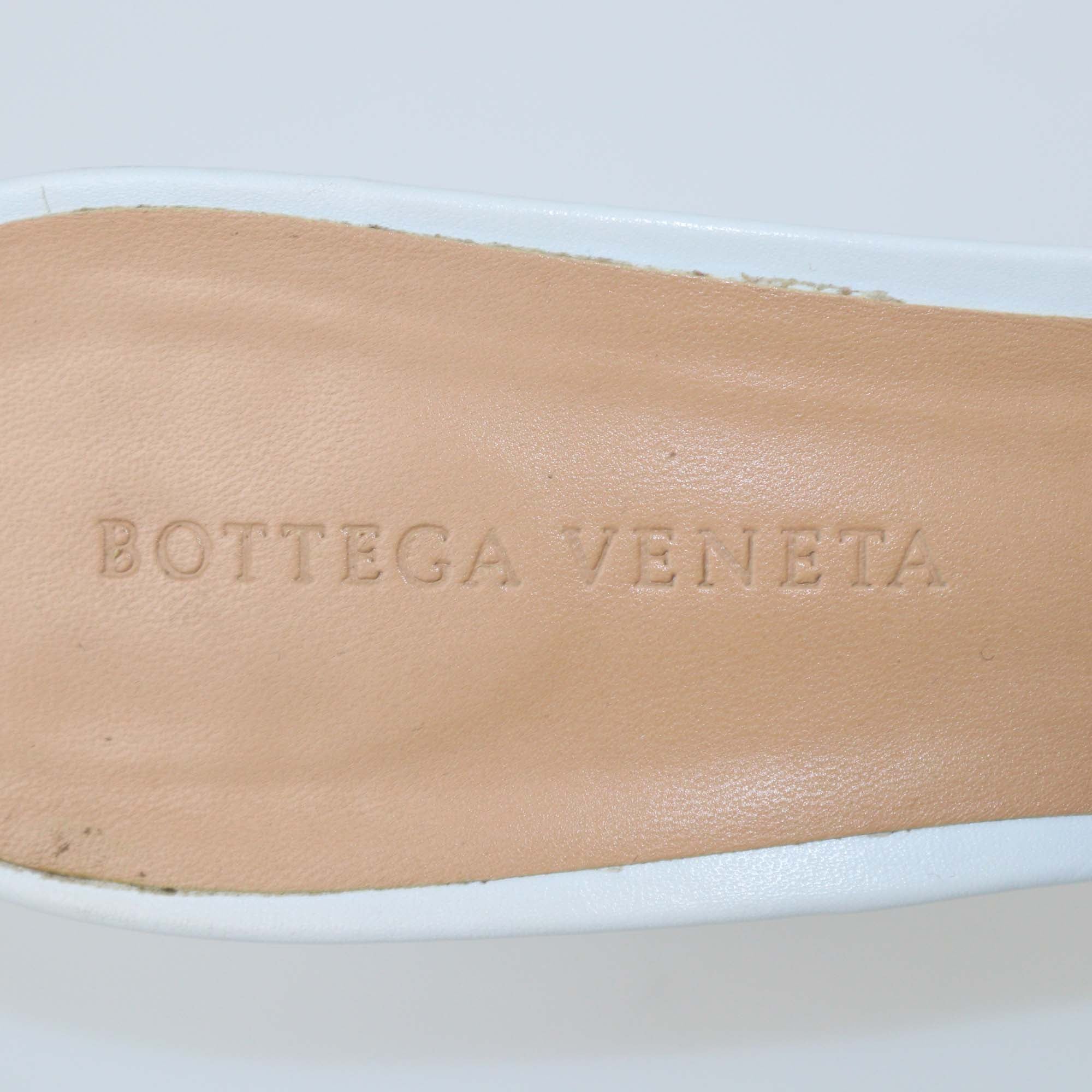 Bottega Veneta White Stretch Sandals