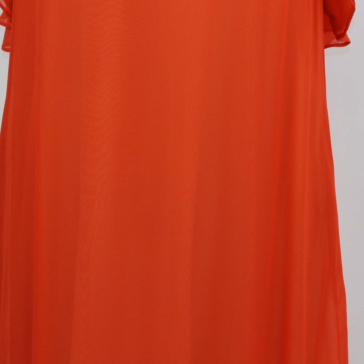 BCBGMaxazria Tangerine Silk Ruffled Sleeveless Maxi Dress