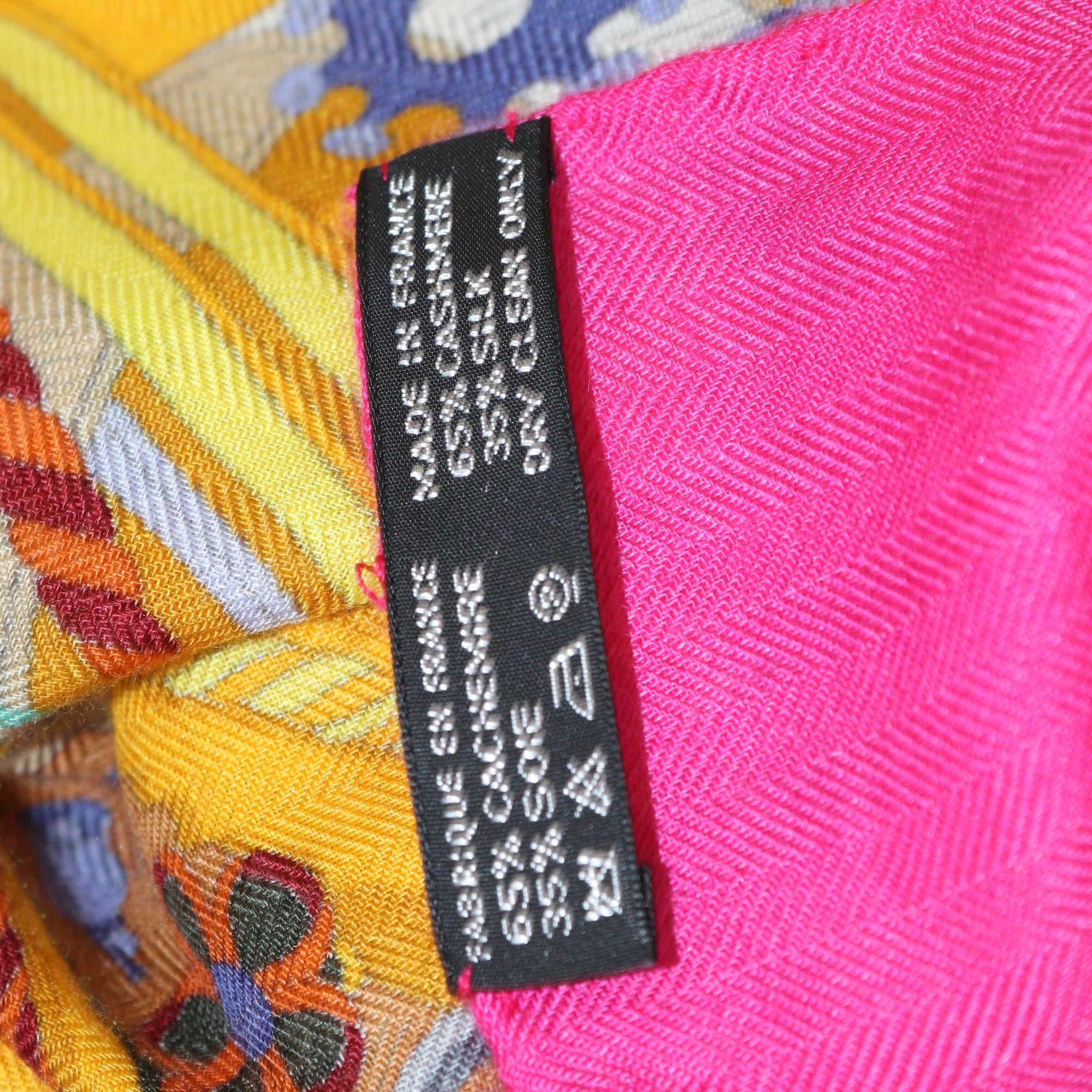 Hermes Multicolor Bouquets Sellier Shawl Womens Hermes