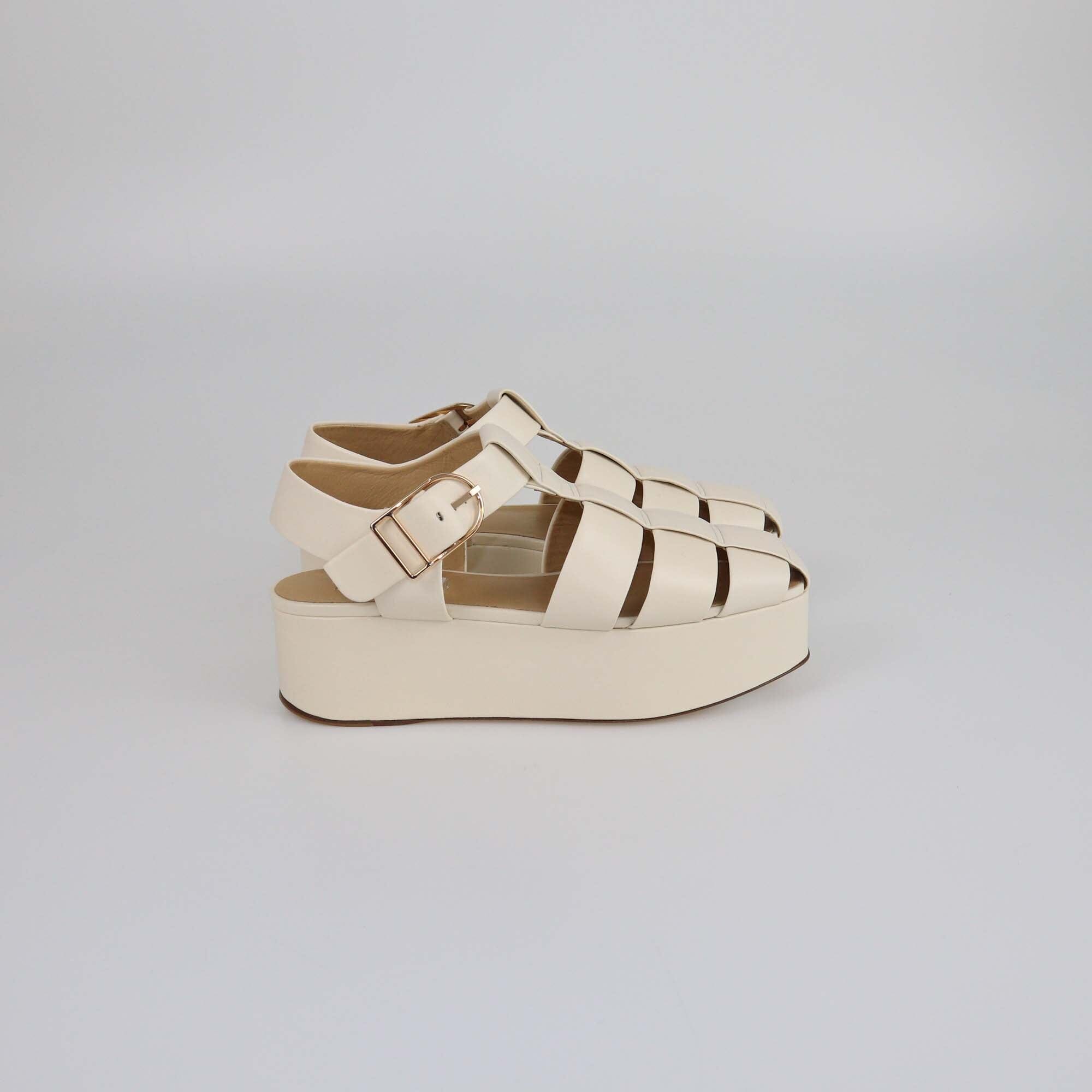 Gabriela Hearst Cream Mila Platform Sandals Womens Gabriela Hearts