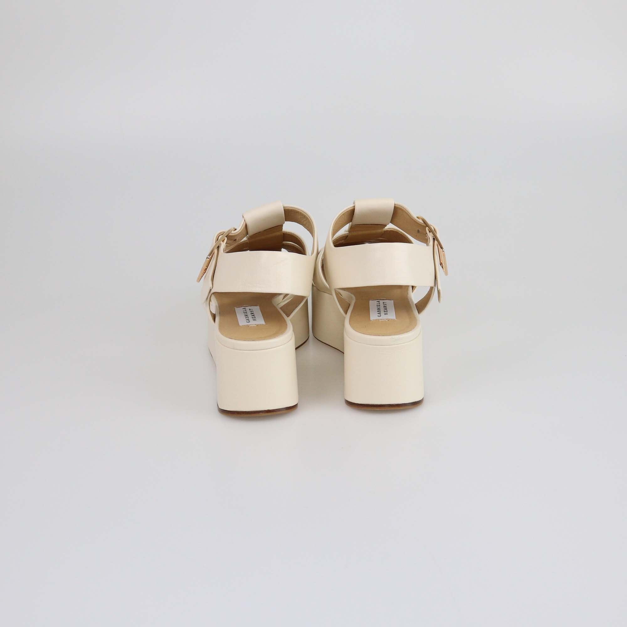 Gabriela Hearst Cream Mila Platform Sandals Womens Gabriela Hearts