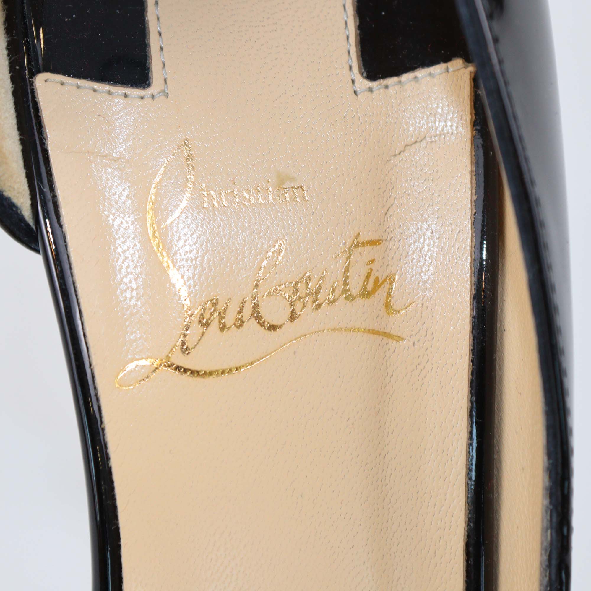 Christian Louboutin Black Patent Leather Iriza Pumps