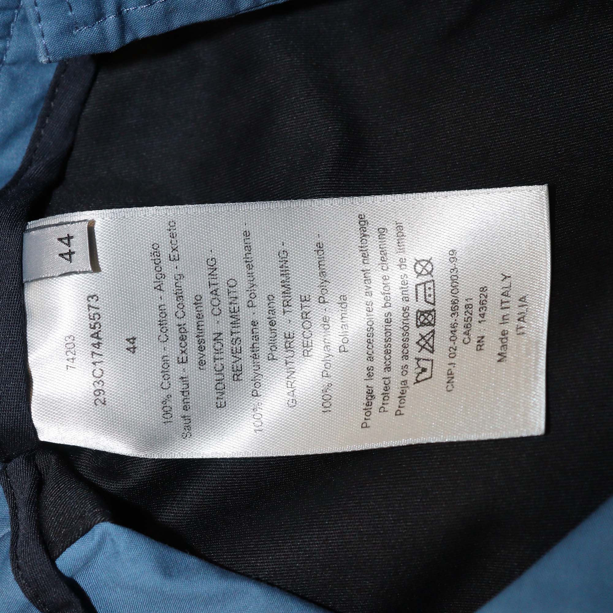 Dior Homme Blue Technical Fabric Buckle Pocket Detail Cargo Pants