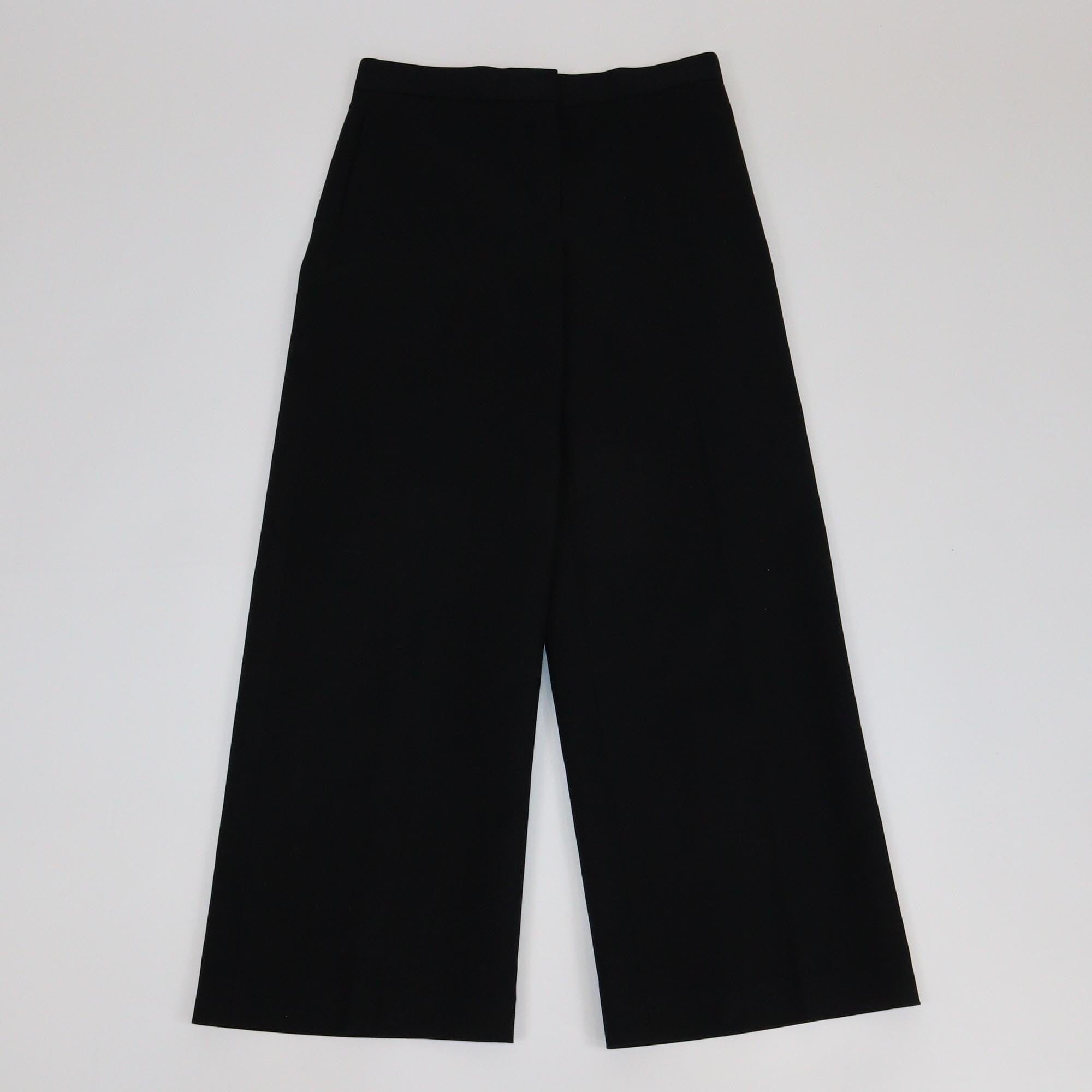 The Row Black Roan Straight Wide Leg Pants Womens The Row