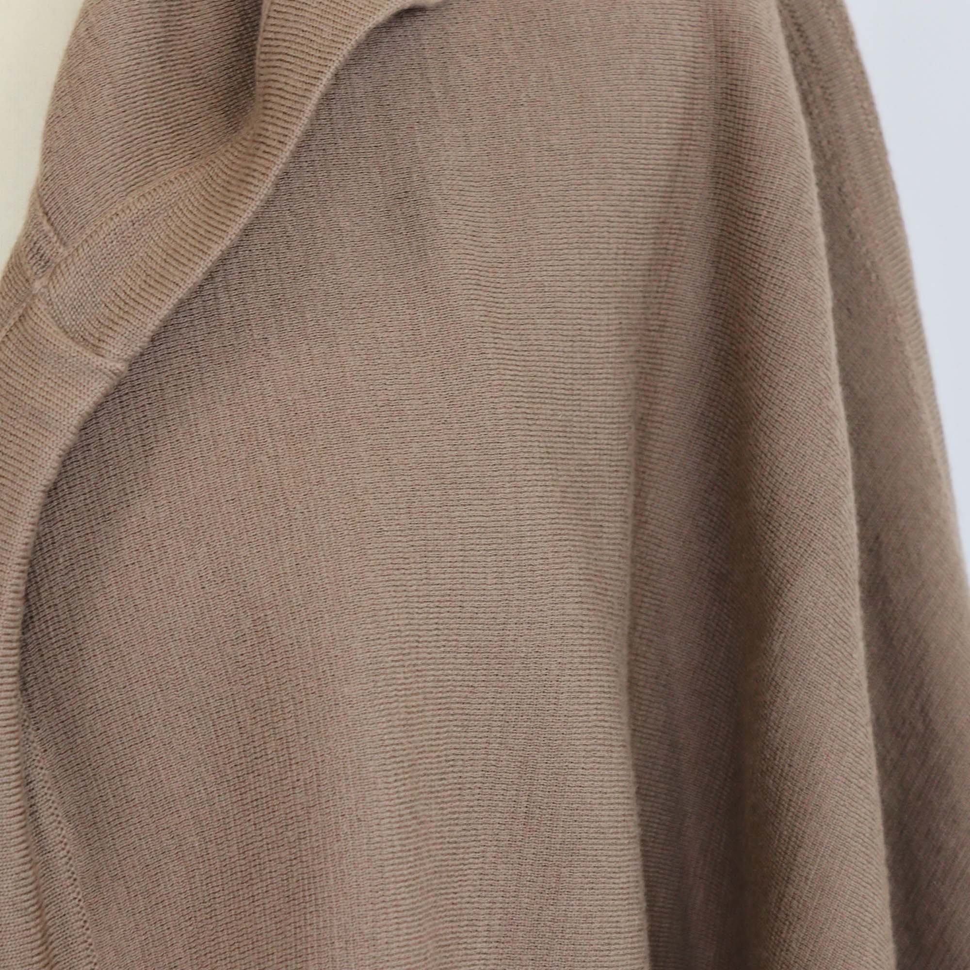 Max Mara Beige Wool Hooded Cardigan Coat