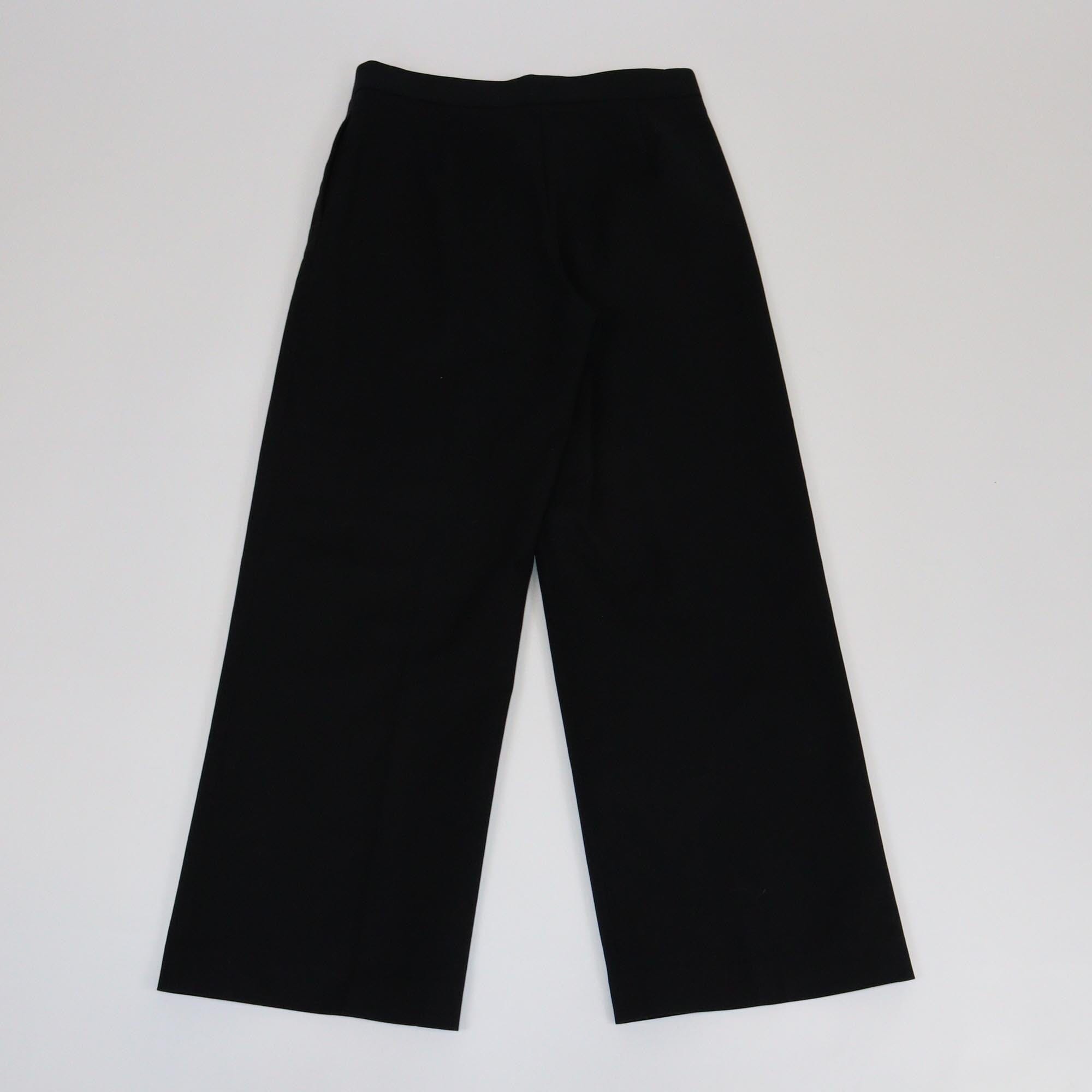 The Row Black Roan Straight Wide Leg Pants Womens The Row