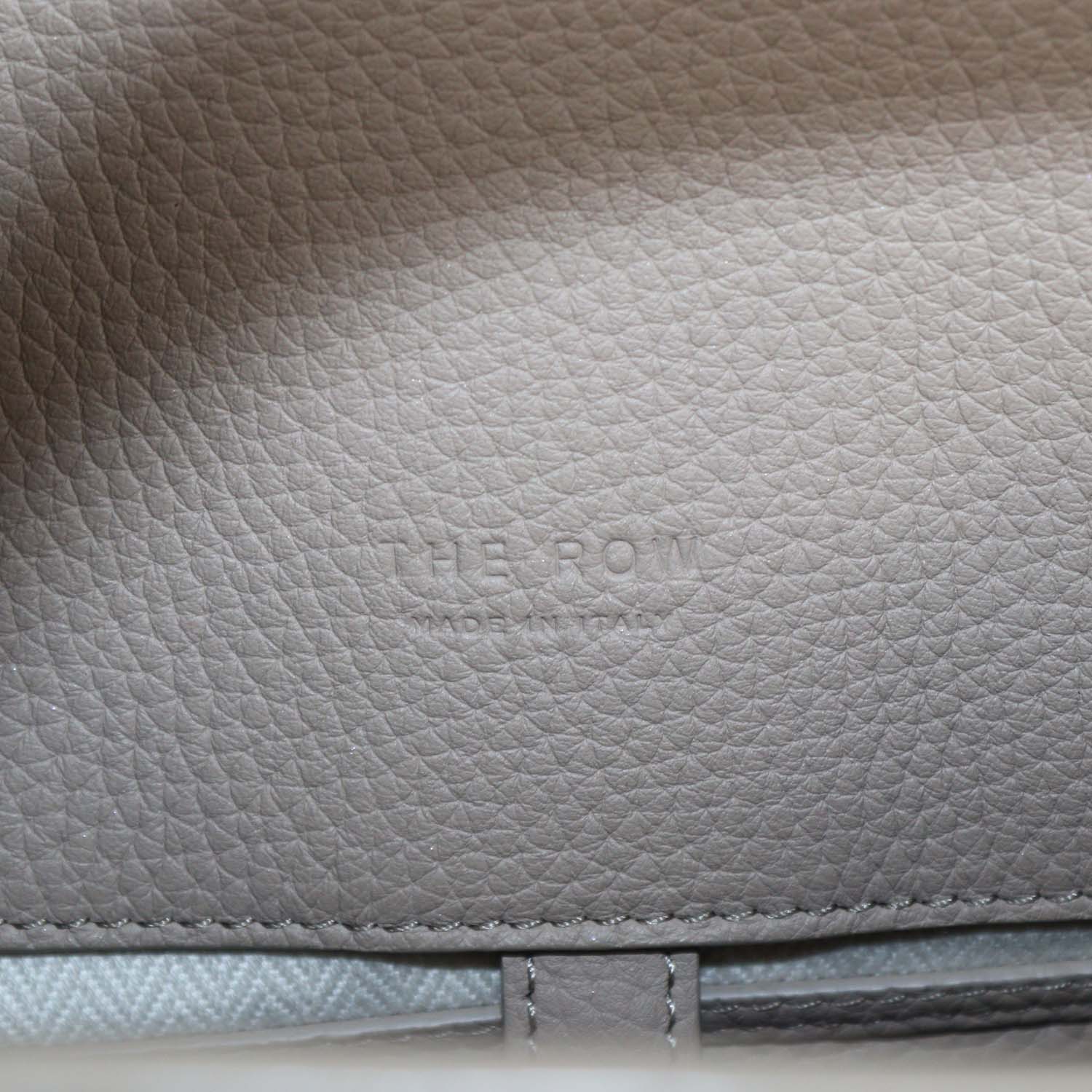 The Row Dark Taupe Leather Soft Margaux 12 Bag