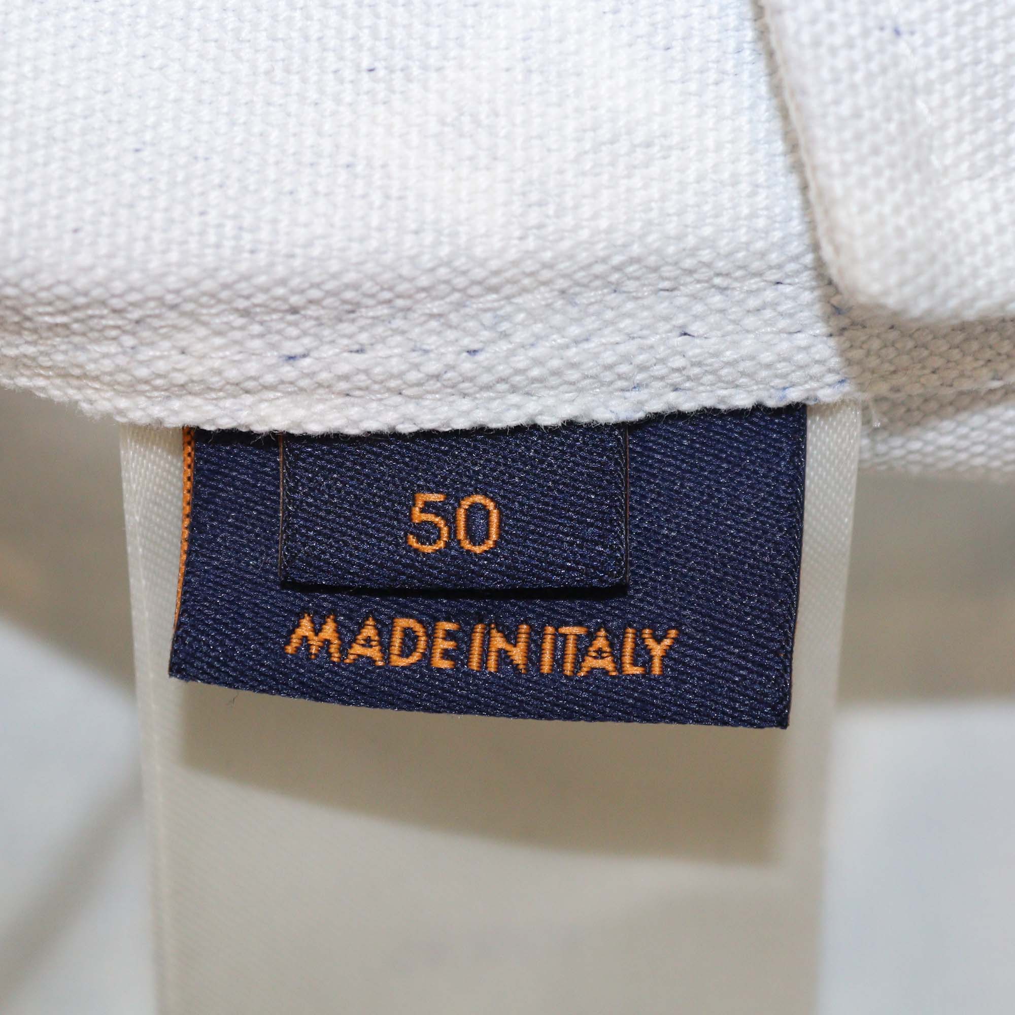 Louis Vuitton Blue Monogram Bandana Mixed Canvas and Leather Jacket