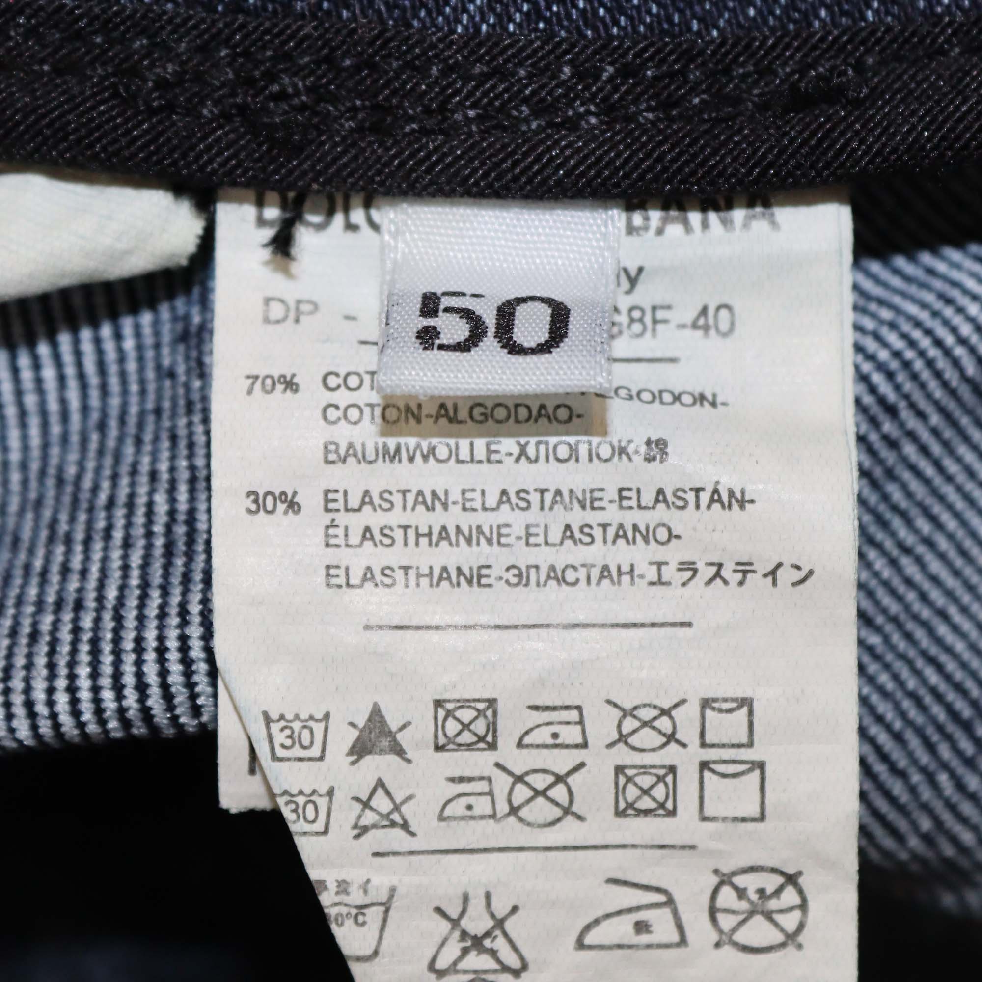 Dolce & Gabbana Wash Navy Blue Denim Straight Leg Pants