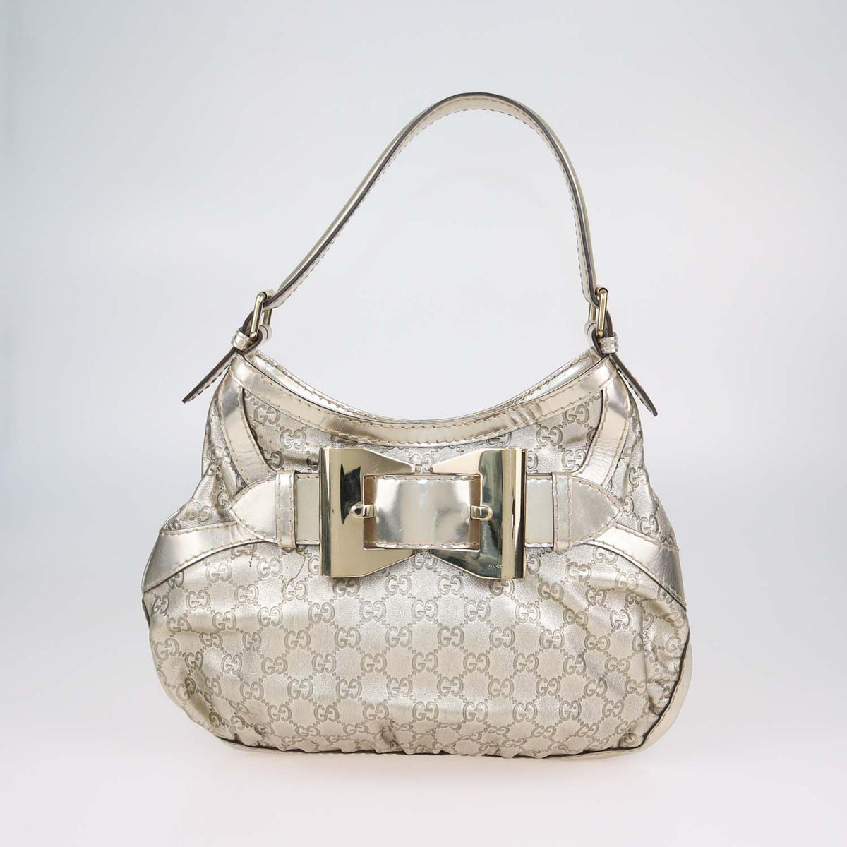 Gucci Gold Guccissima Leather Medium Queen Hobo