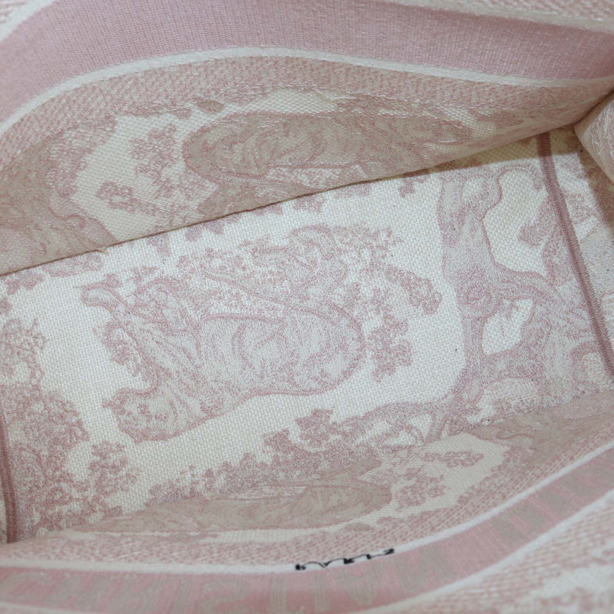 Christian Dior Pink Toile de Jouy Embroidery Medium Book Tote