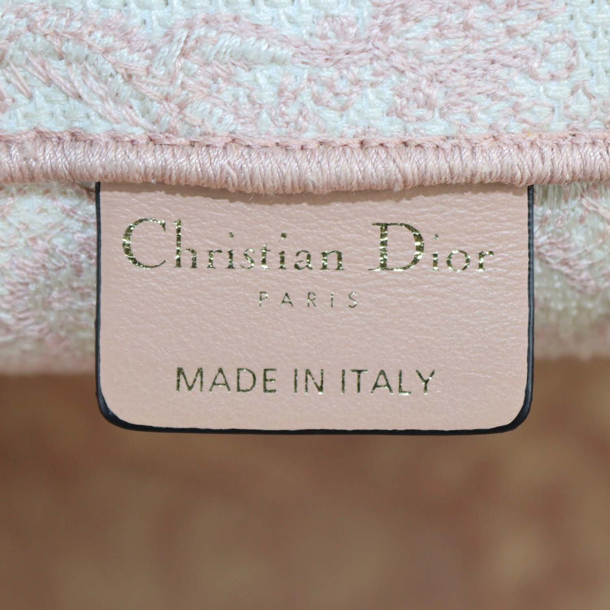 Christian Dior Pink Toile de Jouy Embroidery Medium Book Tote