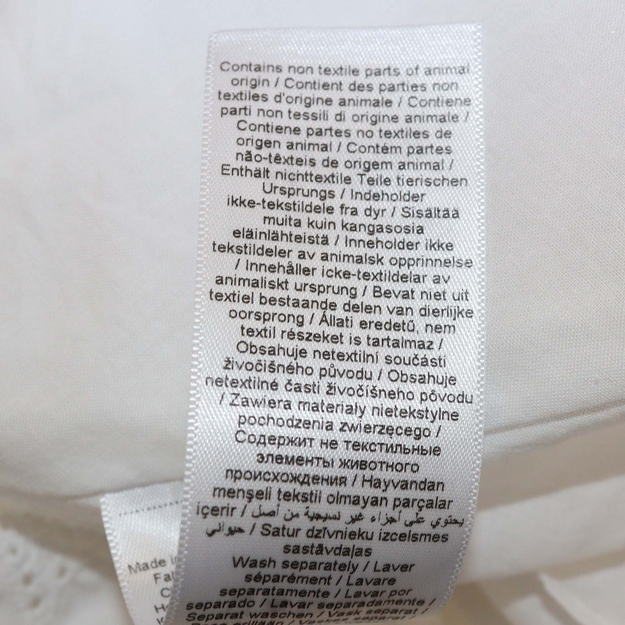 Karl Lagerfeld White Logo Embroidered Cotton Long Sleeve V Neck Midi Dress