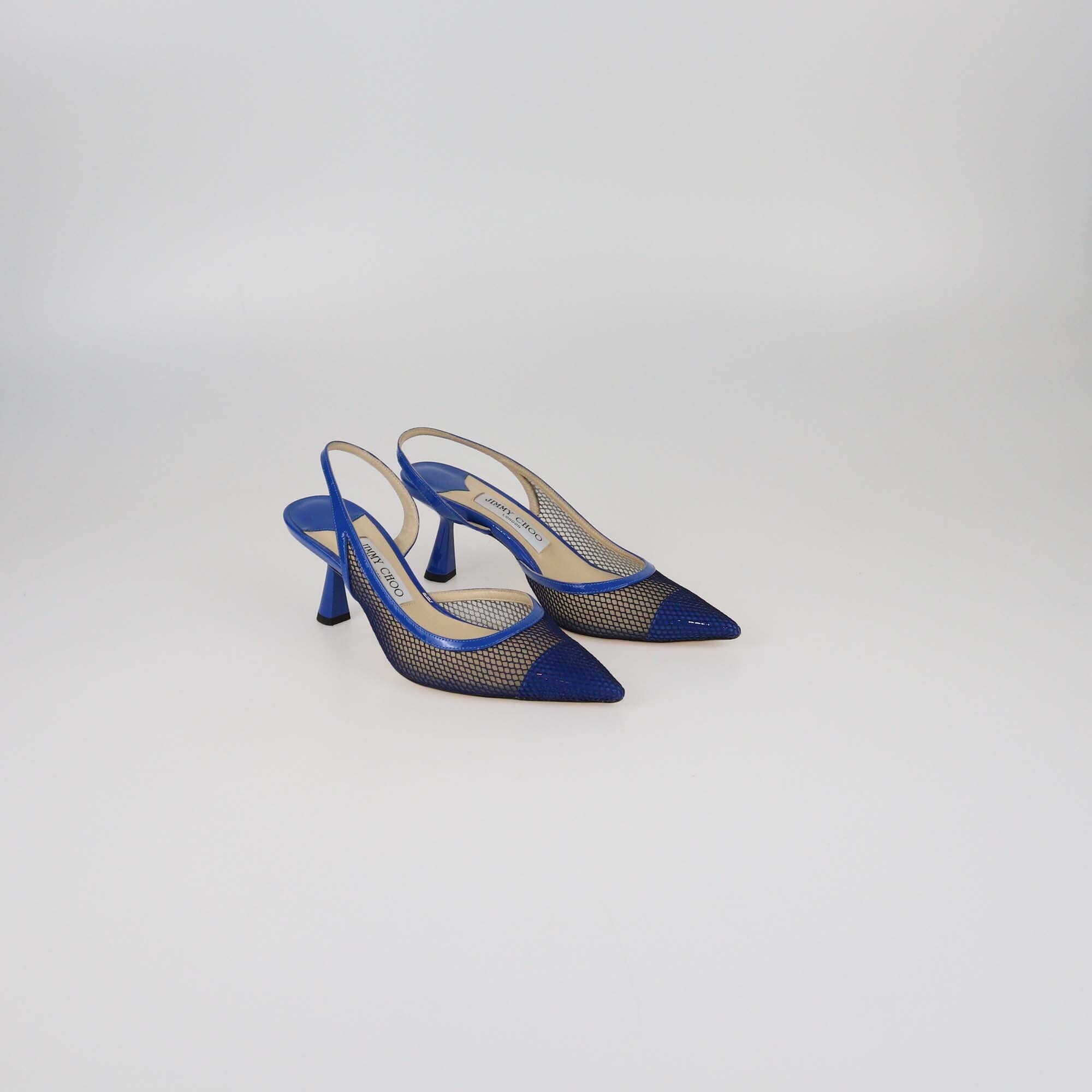 Jimmy Choo Blue Fetto Slingback Pumps Womens Jimmy Choo