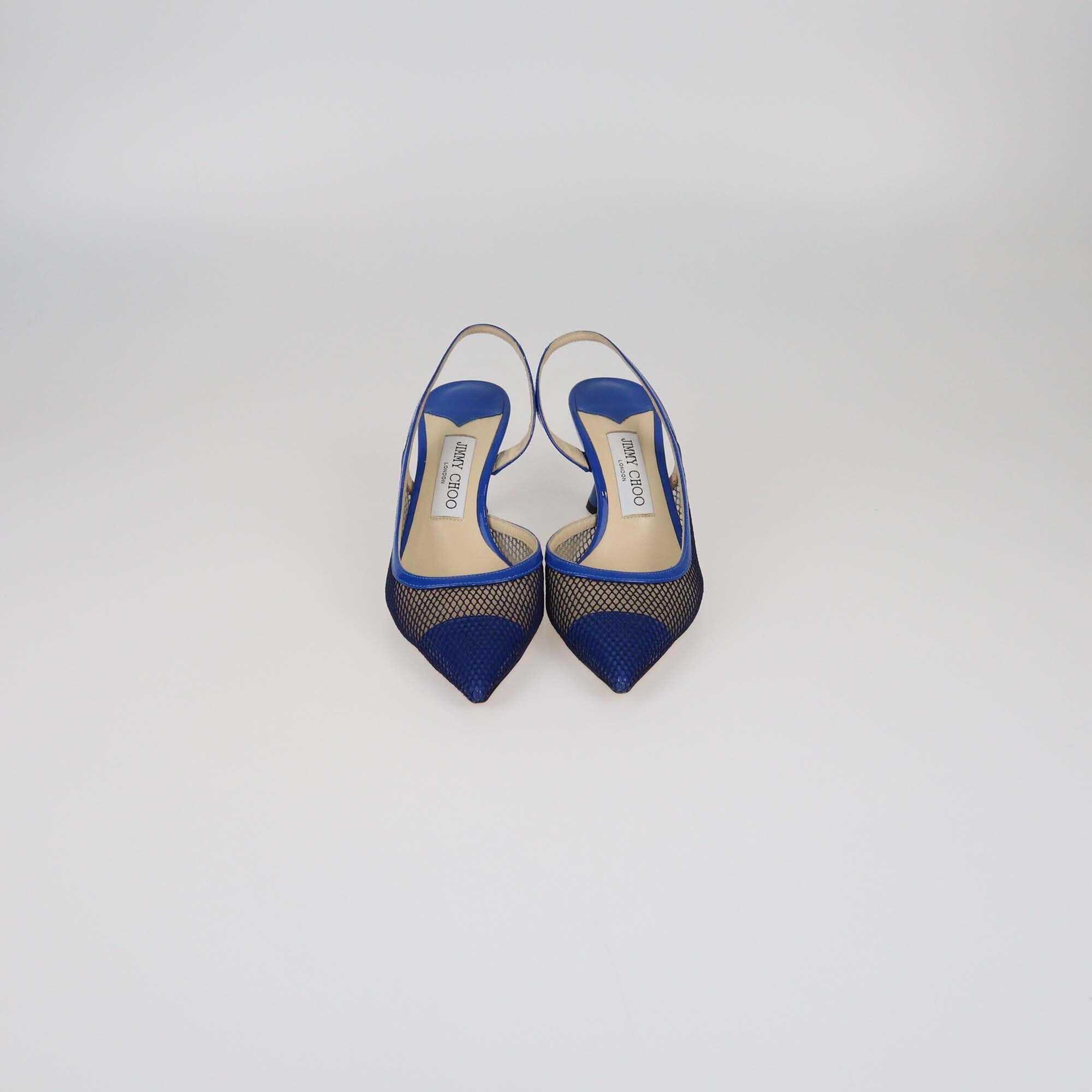 Jimmy Choo Blue Fetto Slingback Pumps Womens Jimmy Choo
