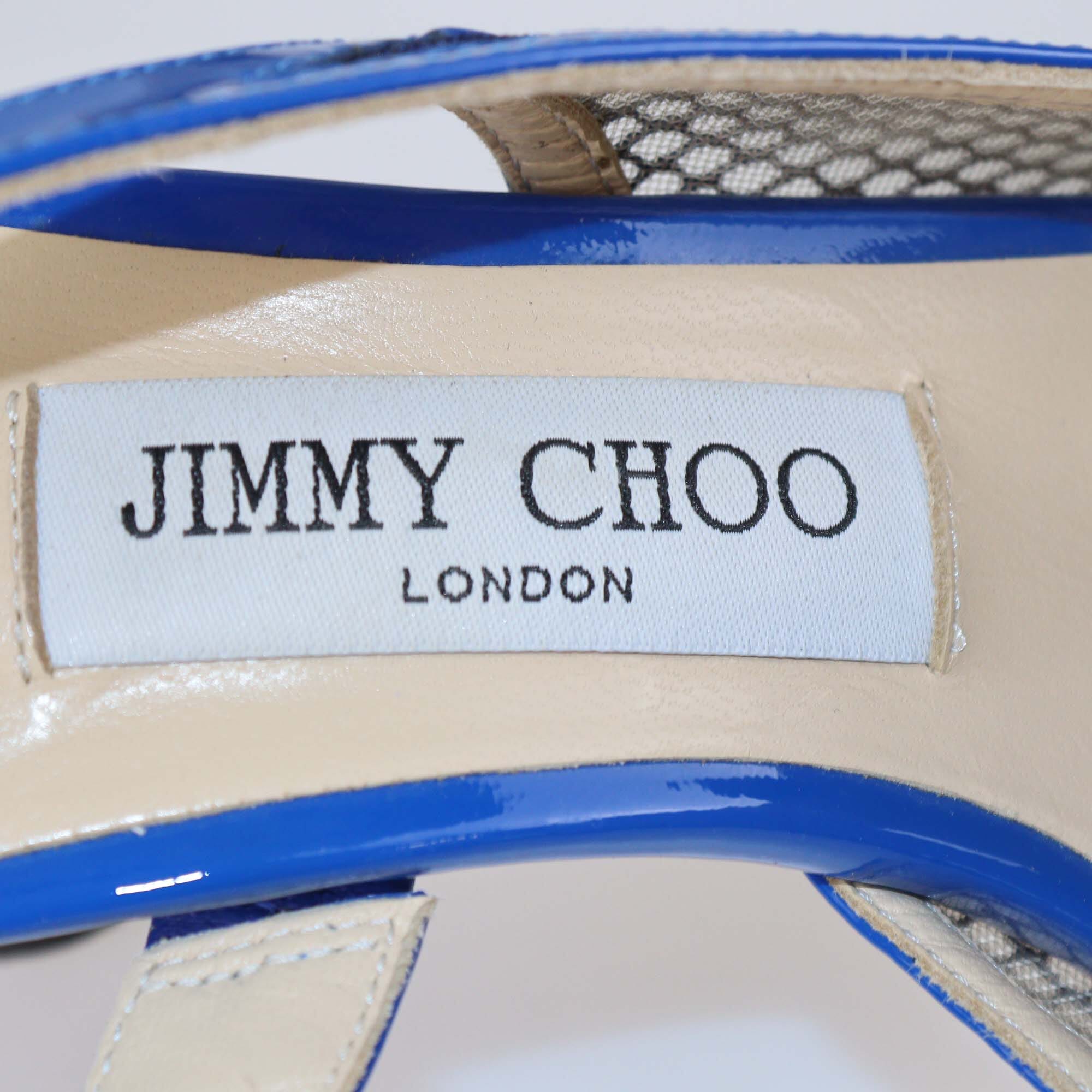 Jimmy Choo Blue Fetto Slingback Pumps Womens Jimmy Choo