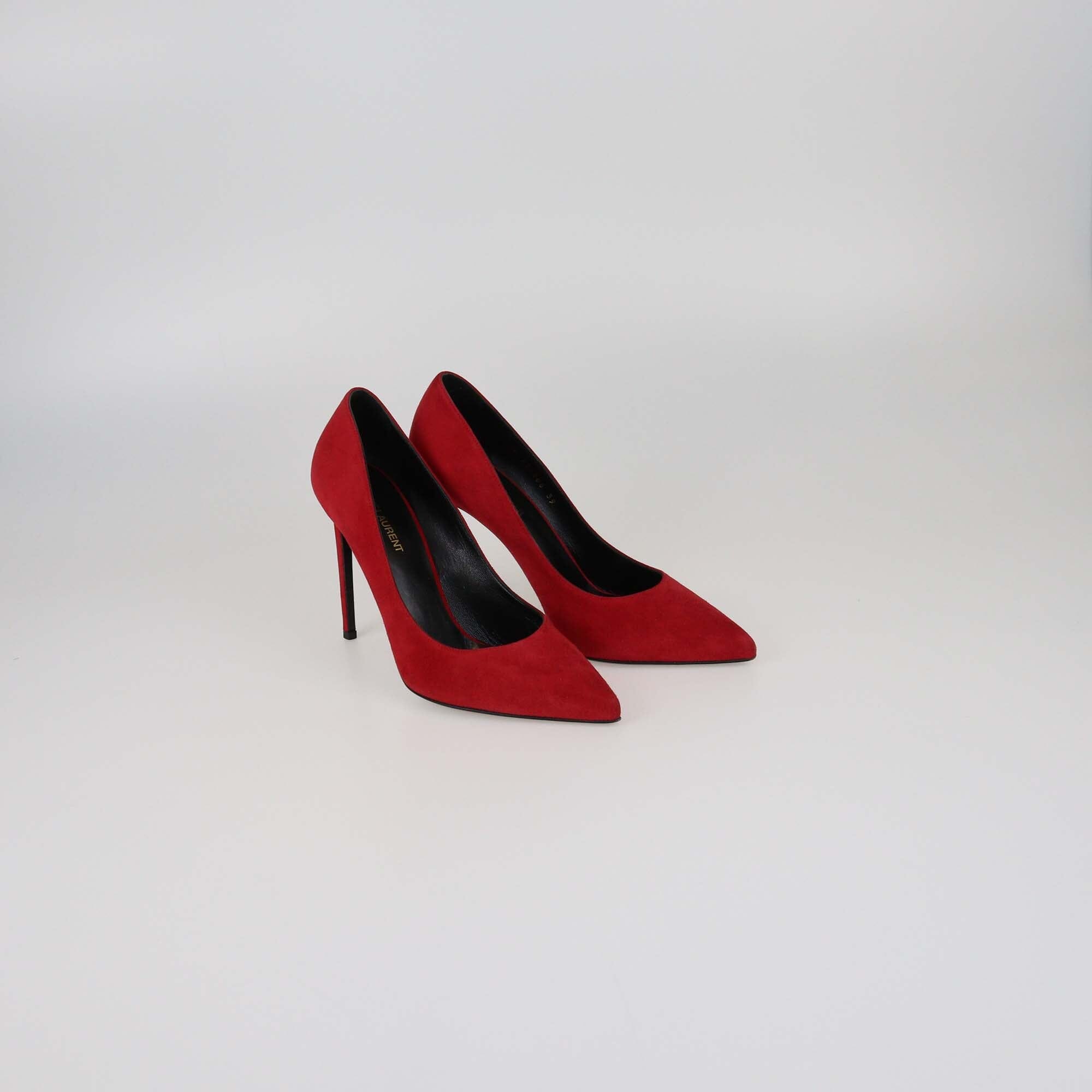 Saint Laurent Red Paris 105 Pointed Toe Pumps Womens Saint Laurent