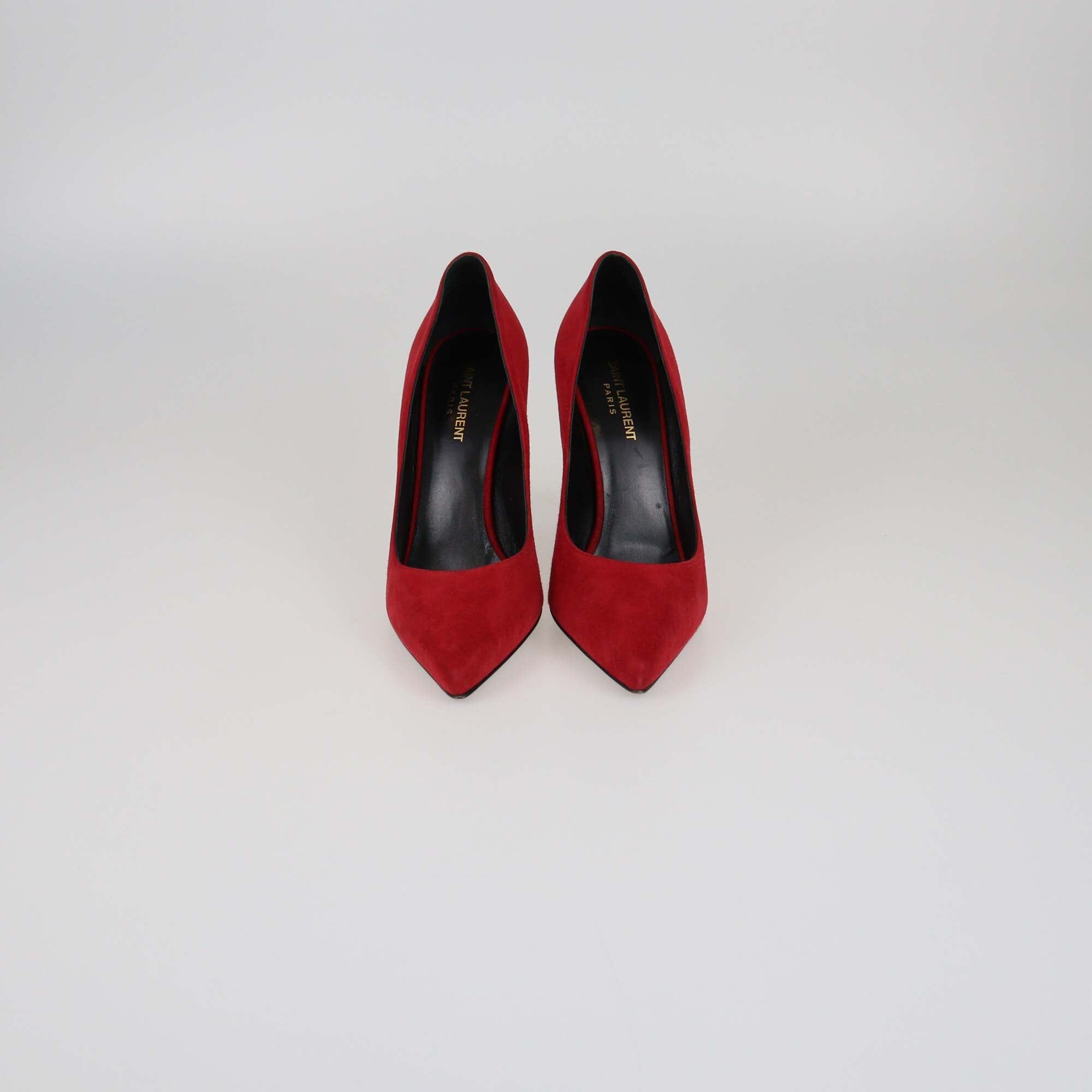 Saint Laurent Red Paris 105 Pointed Toe Pumps Womens Saint Laurent