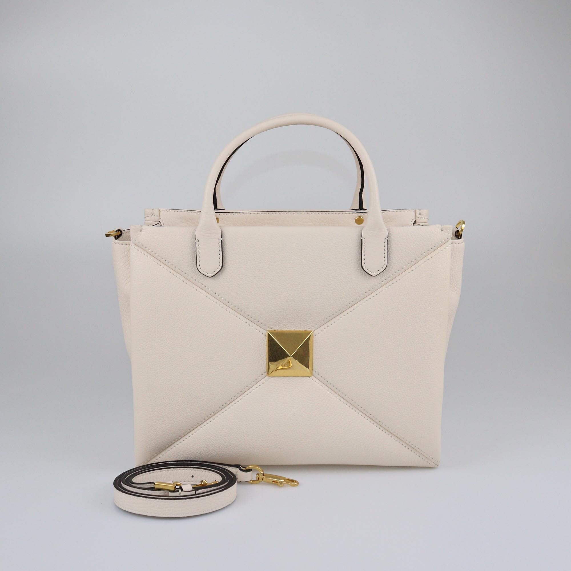 Valentino Cream Medium One Stud Tote Womens Valentino