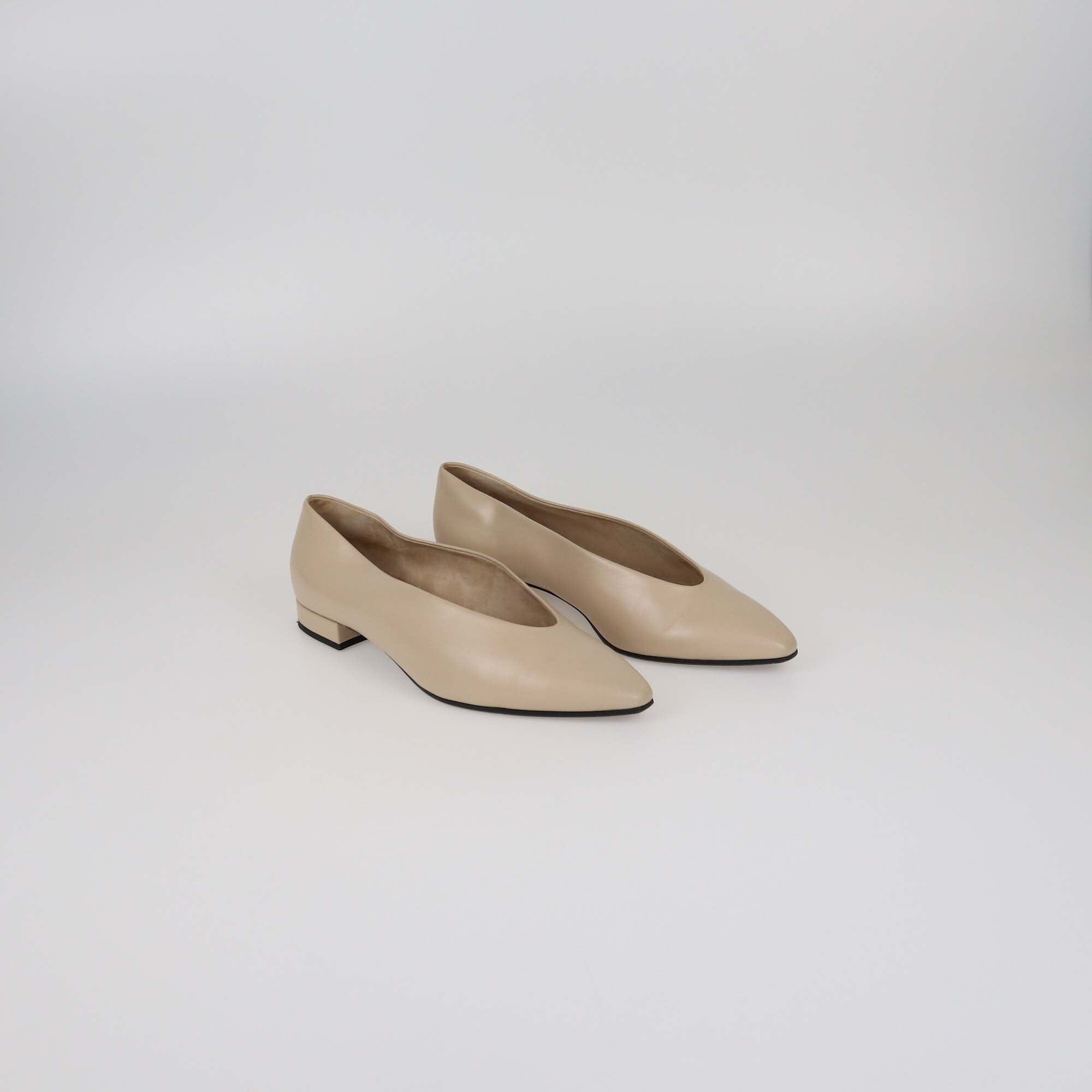 Loro Piana Natural Light Camel Rebecca Ballet Flats Womens Loro Piana