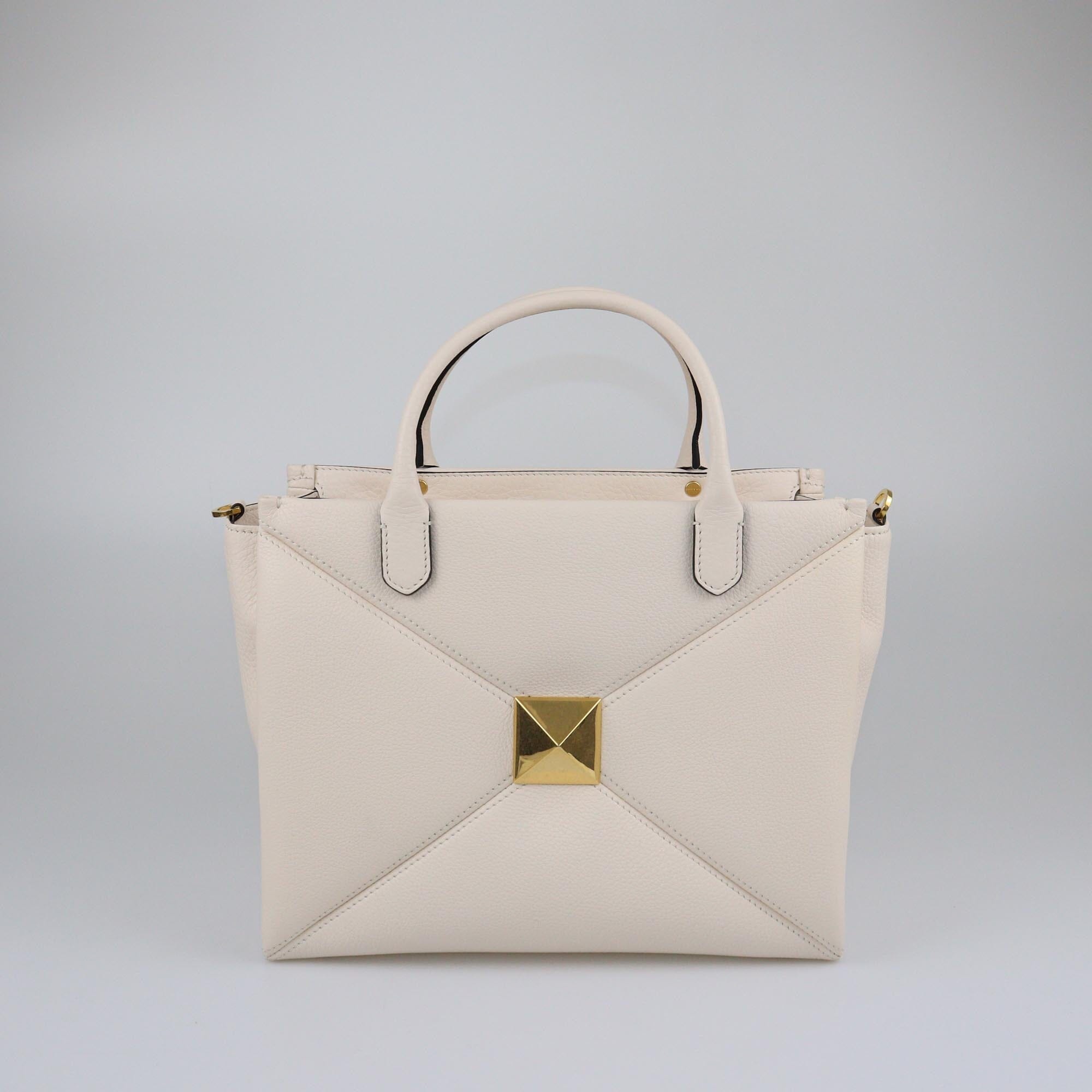 Valentino Cream Medium One Stud Tote Womens Valentino