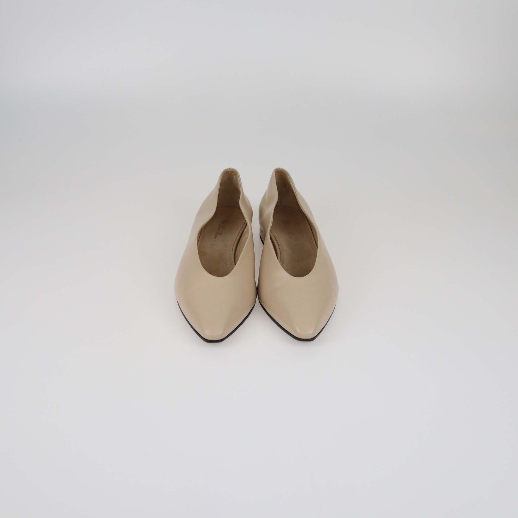Loro Piana Natural Light Camel Rebecca Ballet Flats Womens Loro Piana