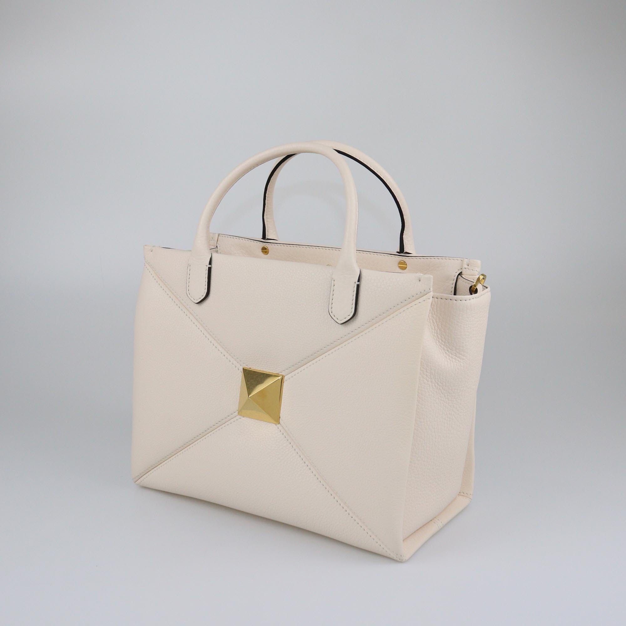Valentino Cream Medium One Stud Tote Womens Valentino