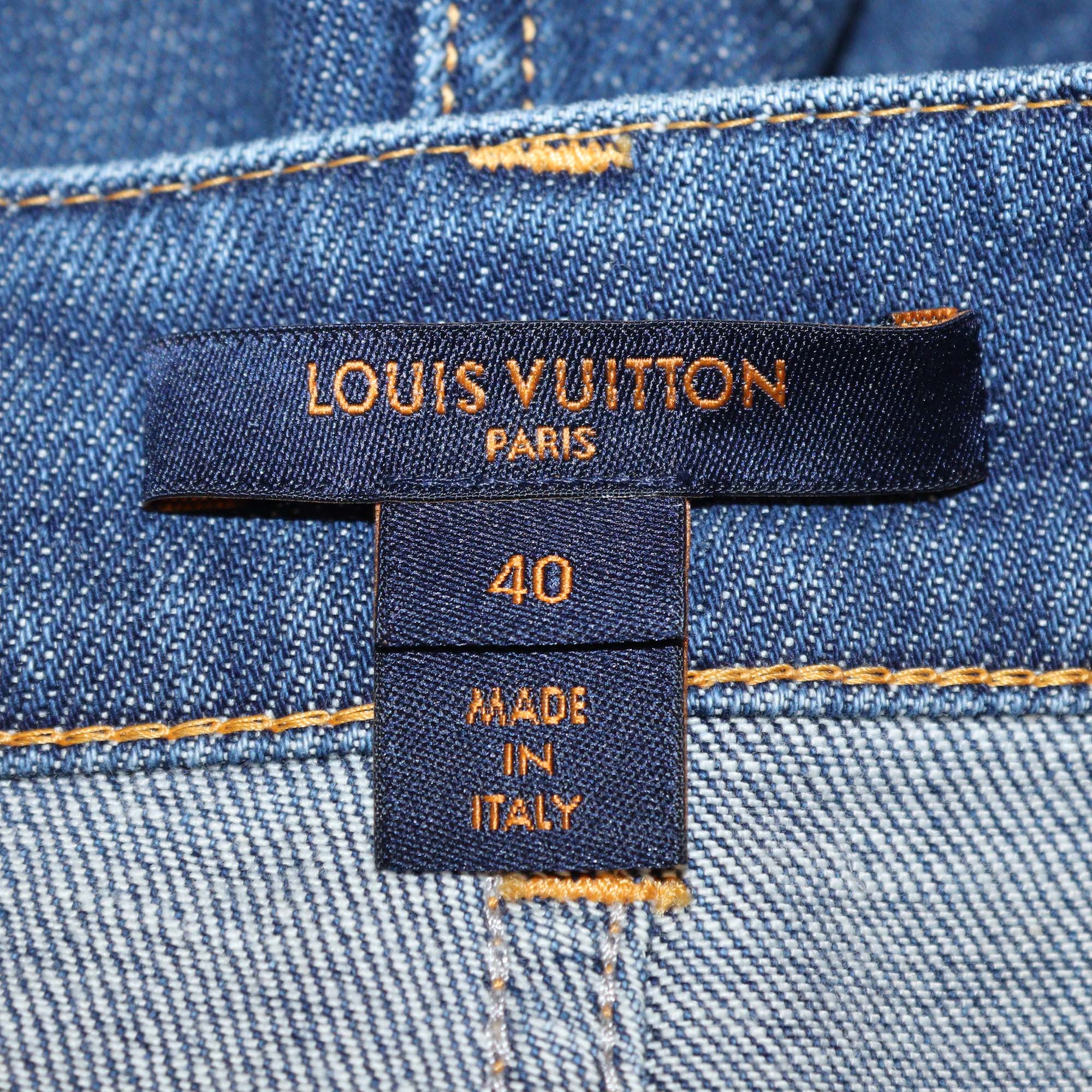 Louis Vuitton Blue Denim Mini Shorts