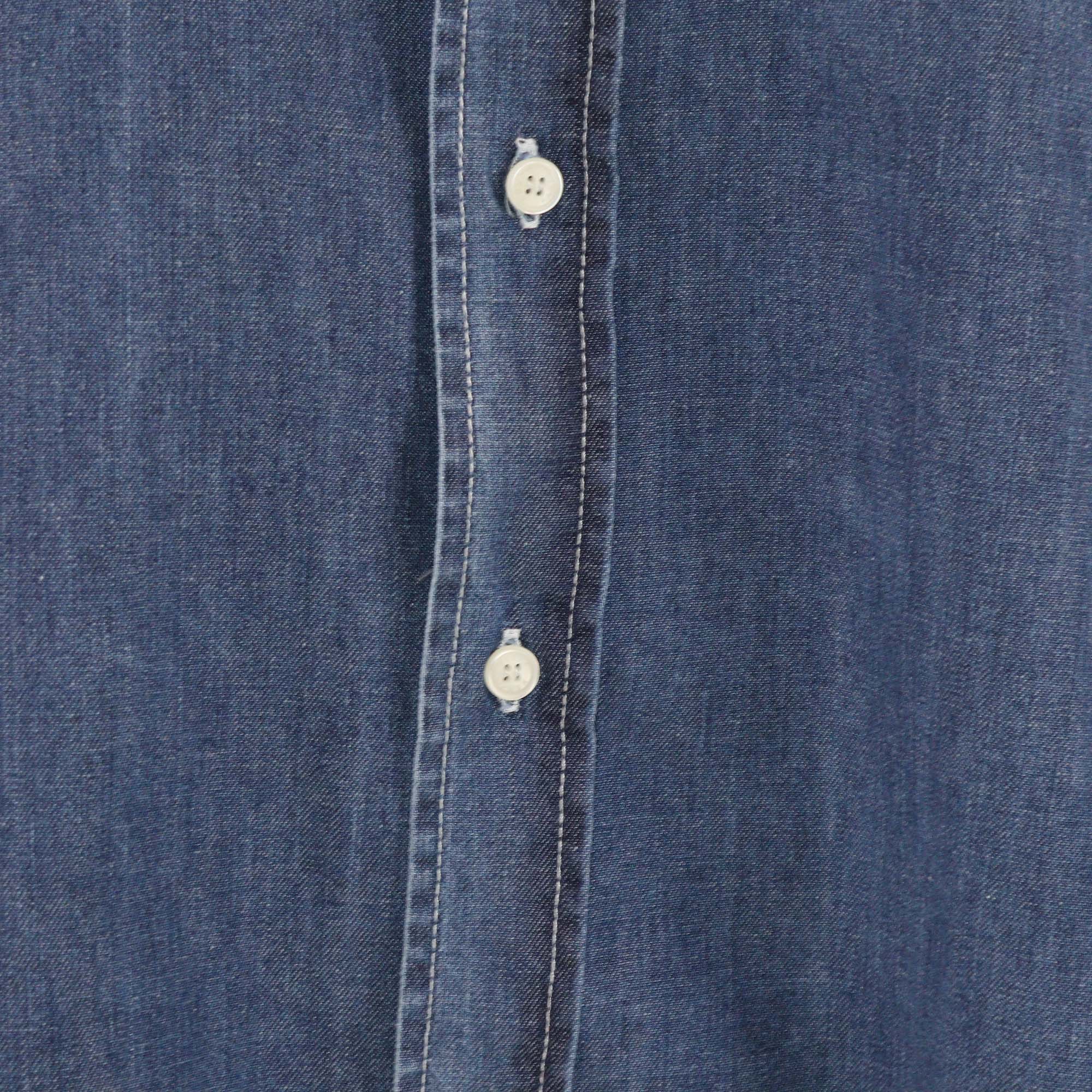 Kenzo Blue Denim XL Long Sleeve Casual Shirt