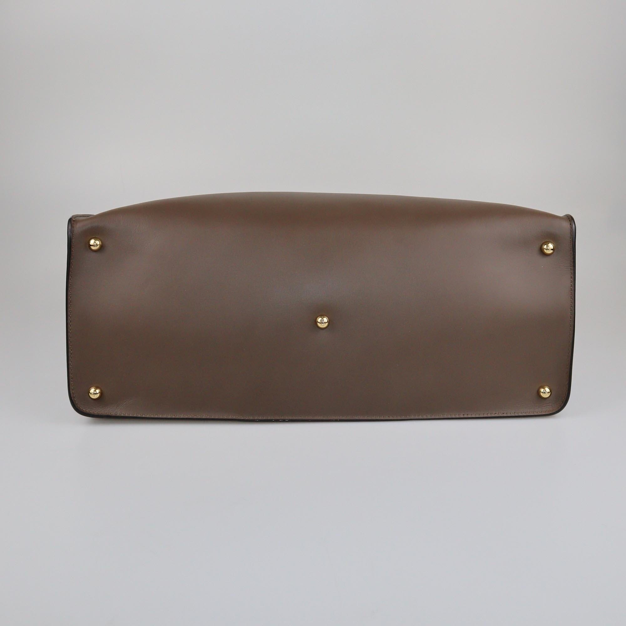 Fendi Dark Beige Large Way Tote Womens Fendi