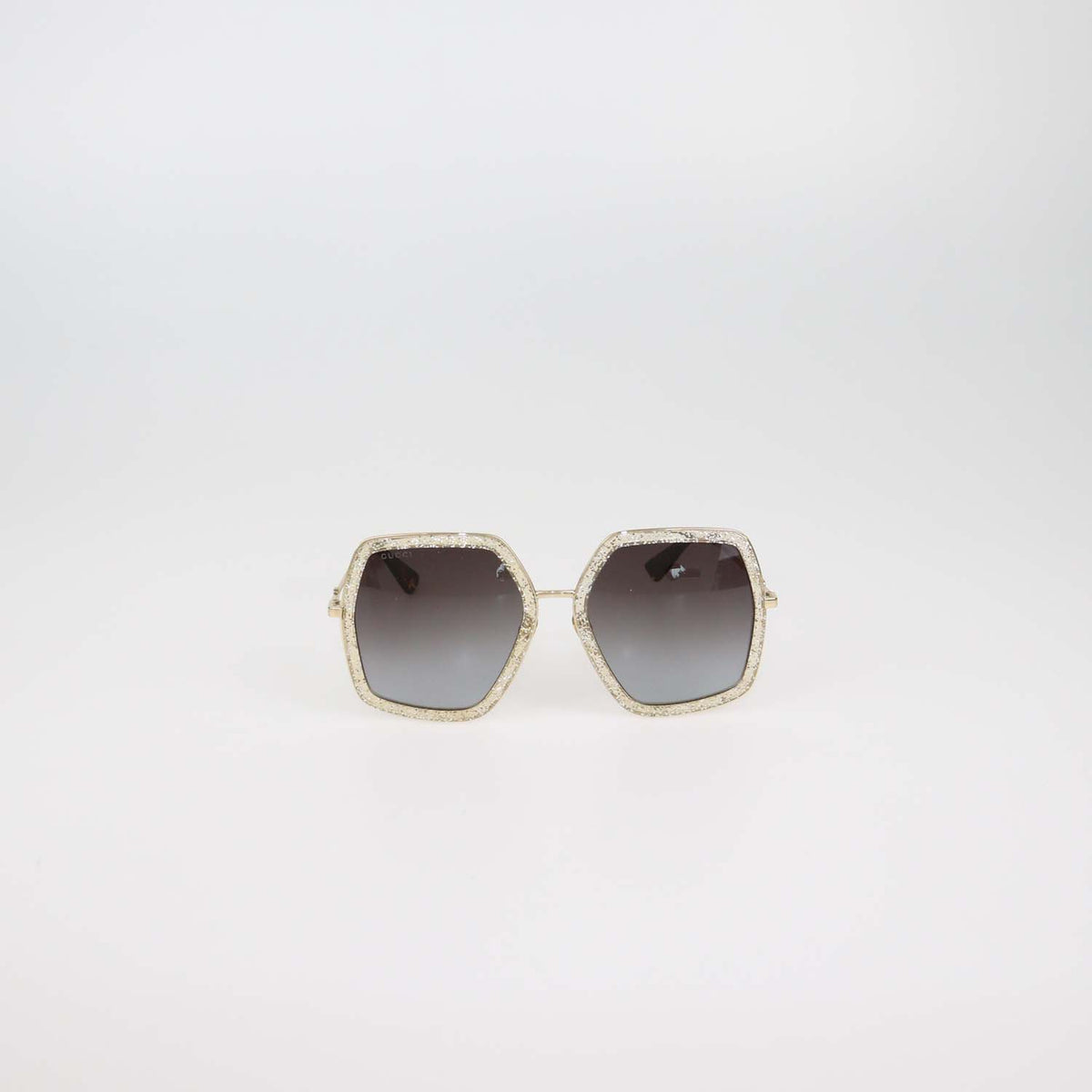 Gucci Gold,Black Gradient Oversized Sunglasses