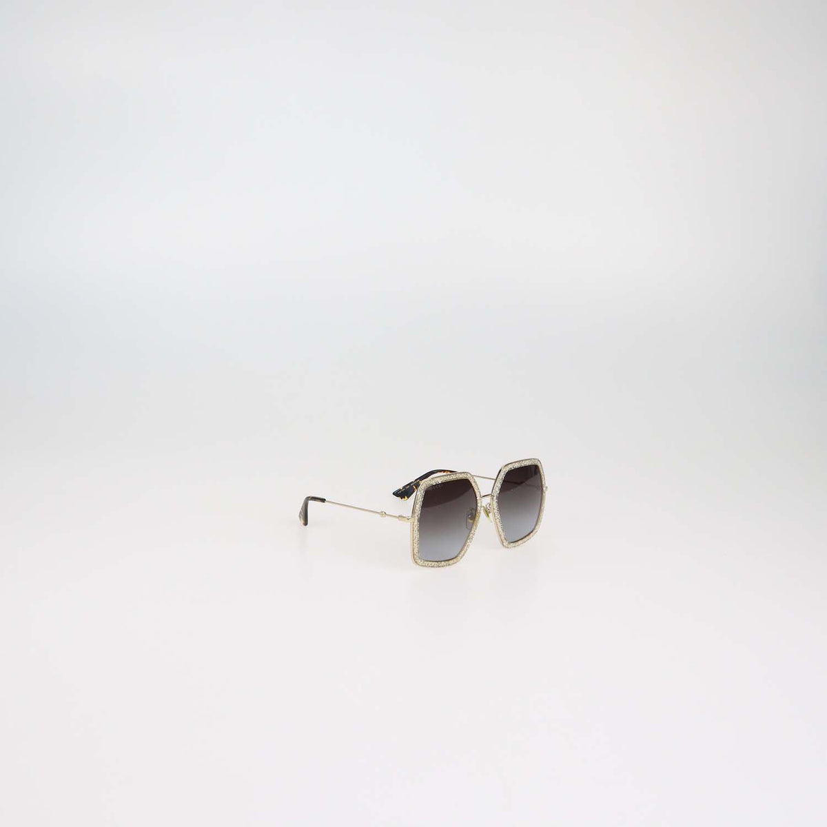 Gucci Gold,Black Gradient Oversized Sunglasses