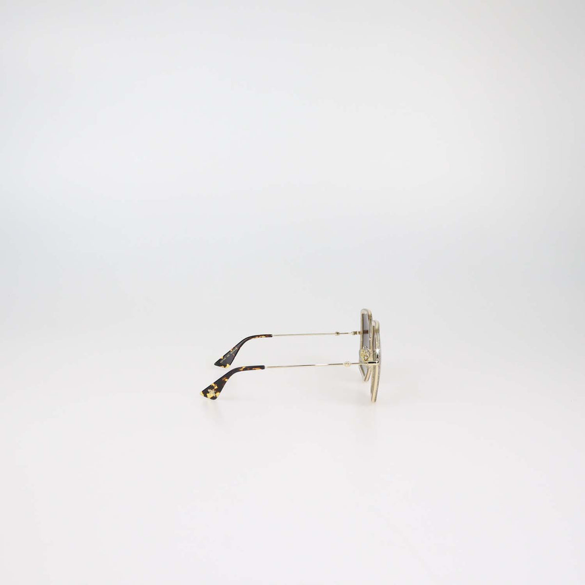 Gucci Gold,Black Gradient Oversized Sunglasses