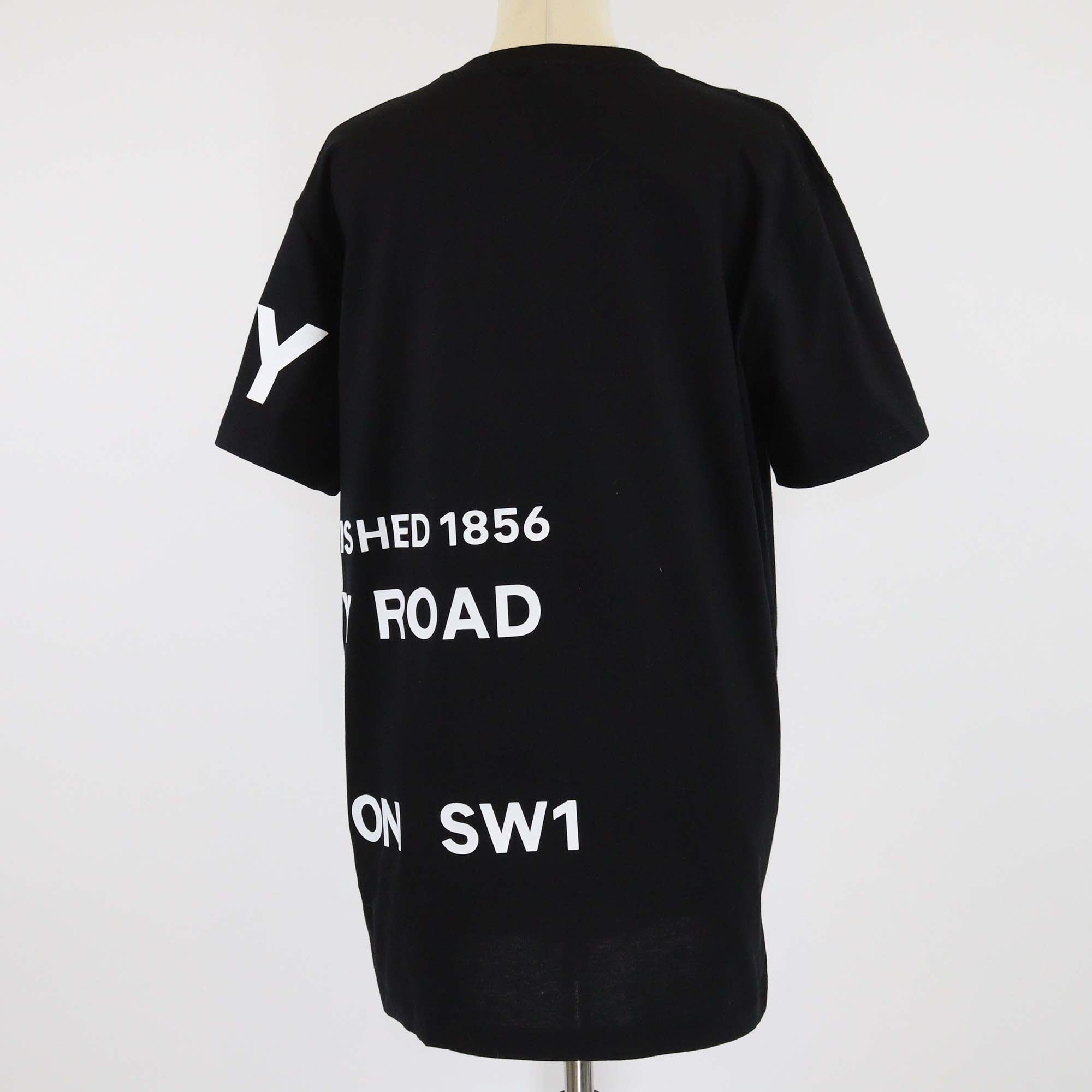 Burberry Black/White Cotton Horseferry Print XL T-Shirt