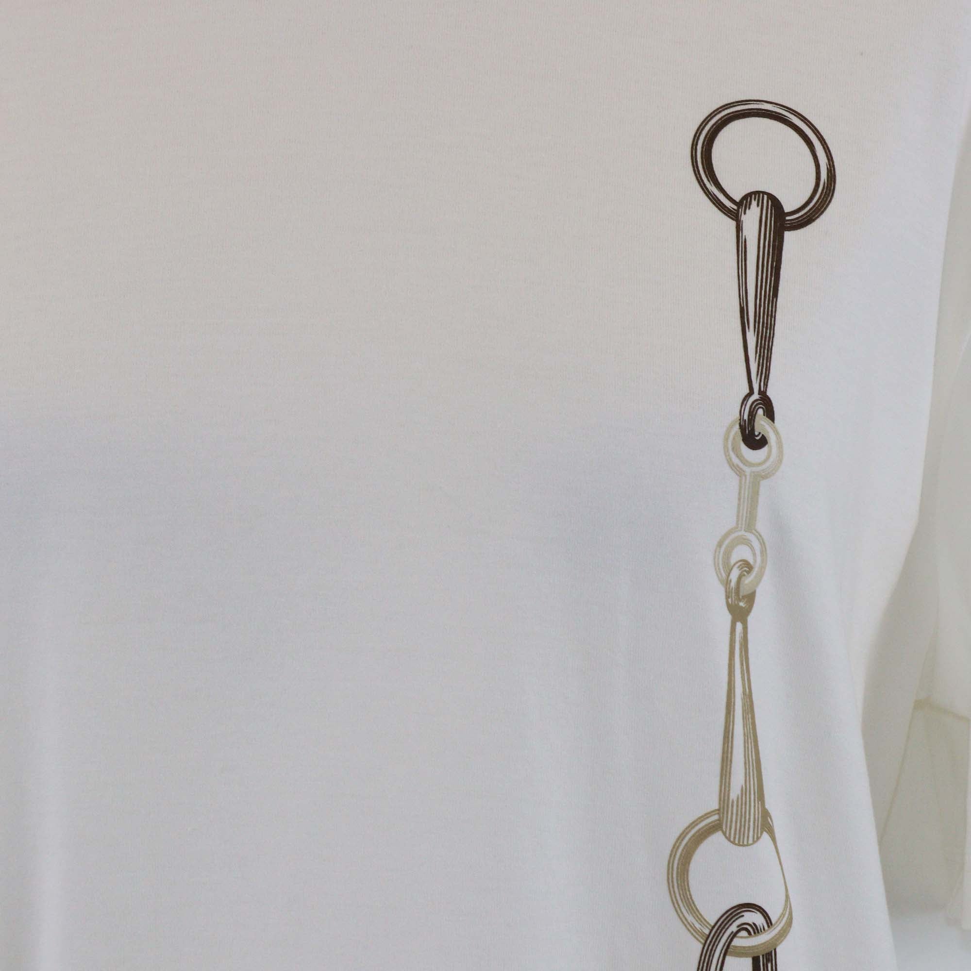 Hermes Blanc Casse Cotton Effet Kaleidoscope T-Shirt Dress