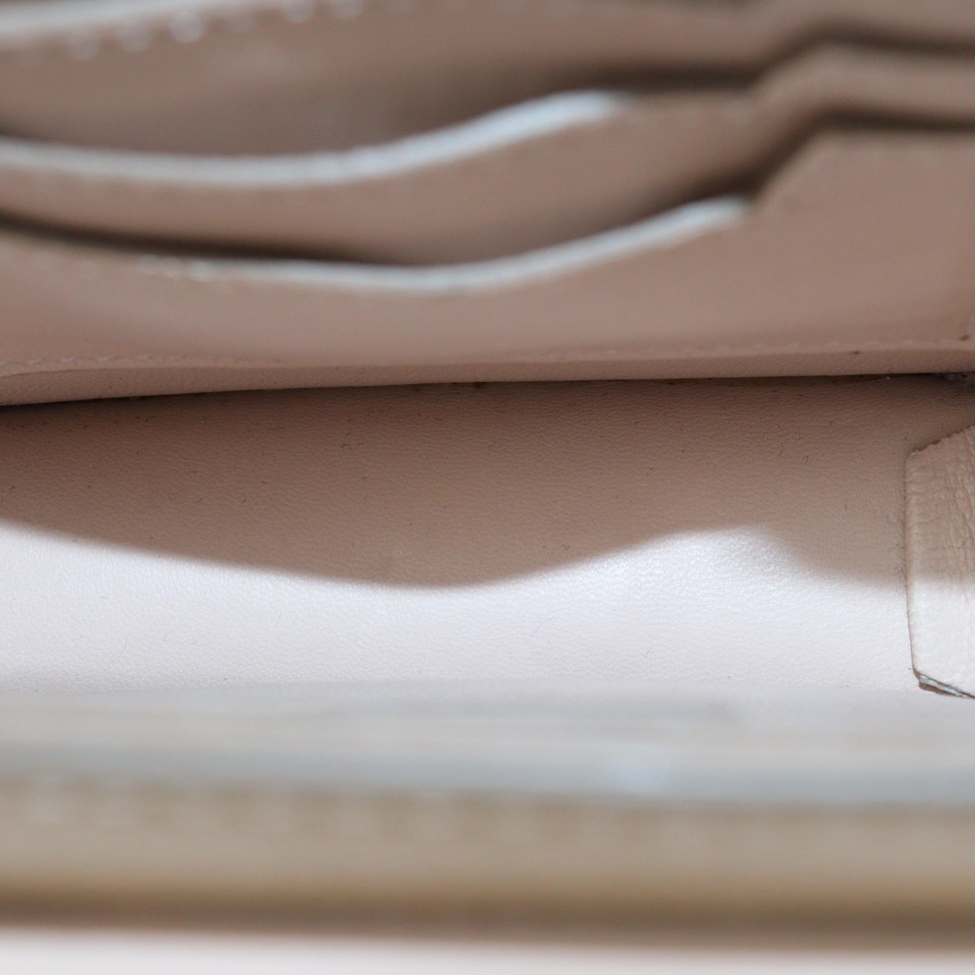 Givenchy Cream Patent Bow Cut Chain Wallet Womens Givenchy