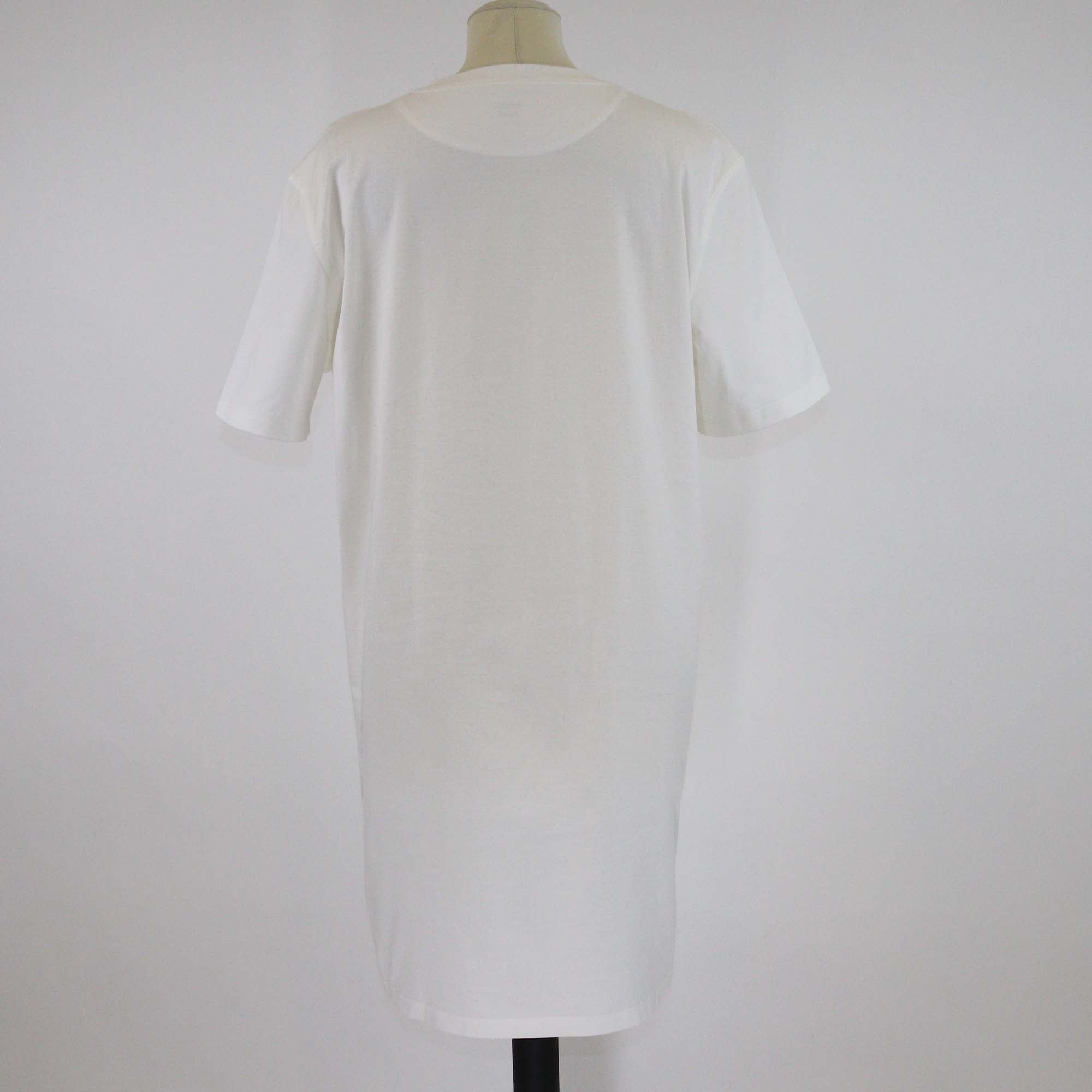 Hermes Blanc Casse Cotton Effet Kaleidoscope T-Shirt Dress