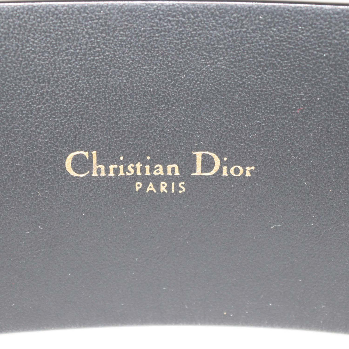 Christian Dior Black Leather DiorQuake Buckle Belt