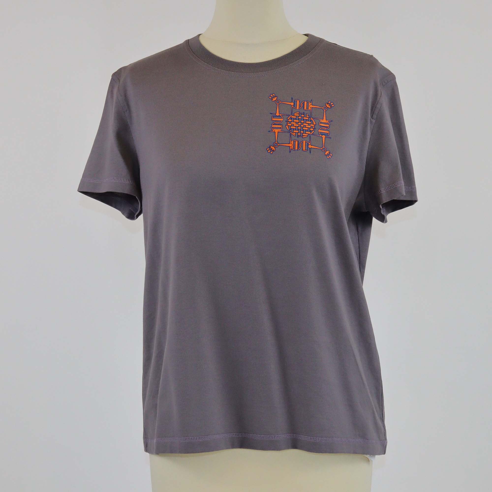 Hermes Gris Pierre Cotton Mors Mini T-Shirt