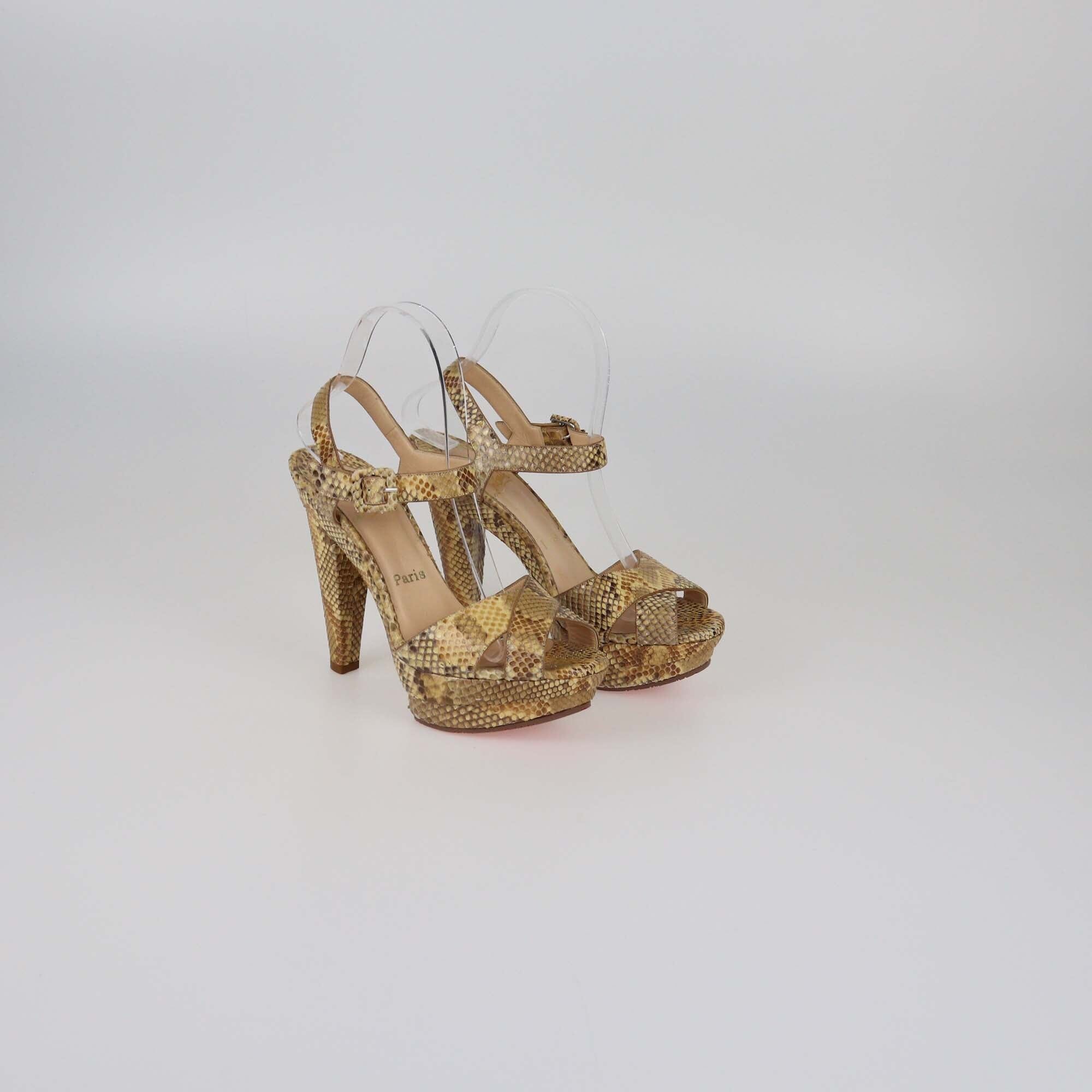 Christian Louboutin Beige Amelissa Platform Sandals Womens Christian Louboutin