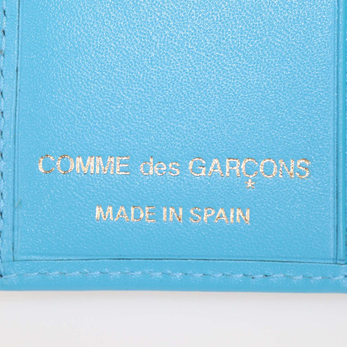 Comme des Garcons Light Blue Leather Classic Bifold Wallet