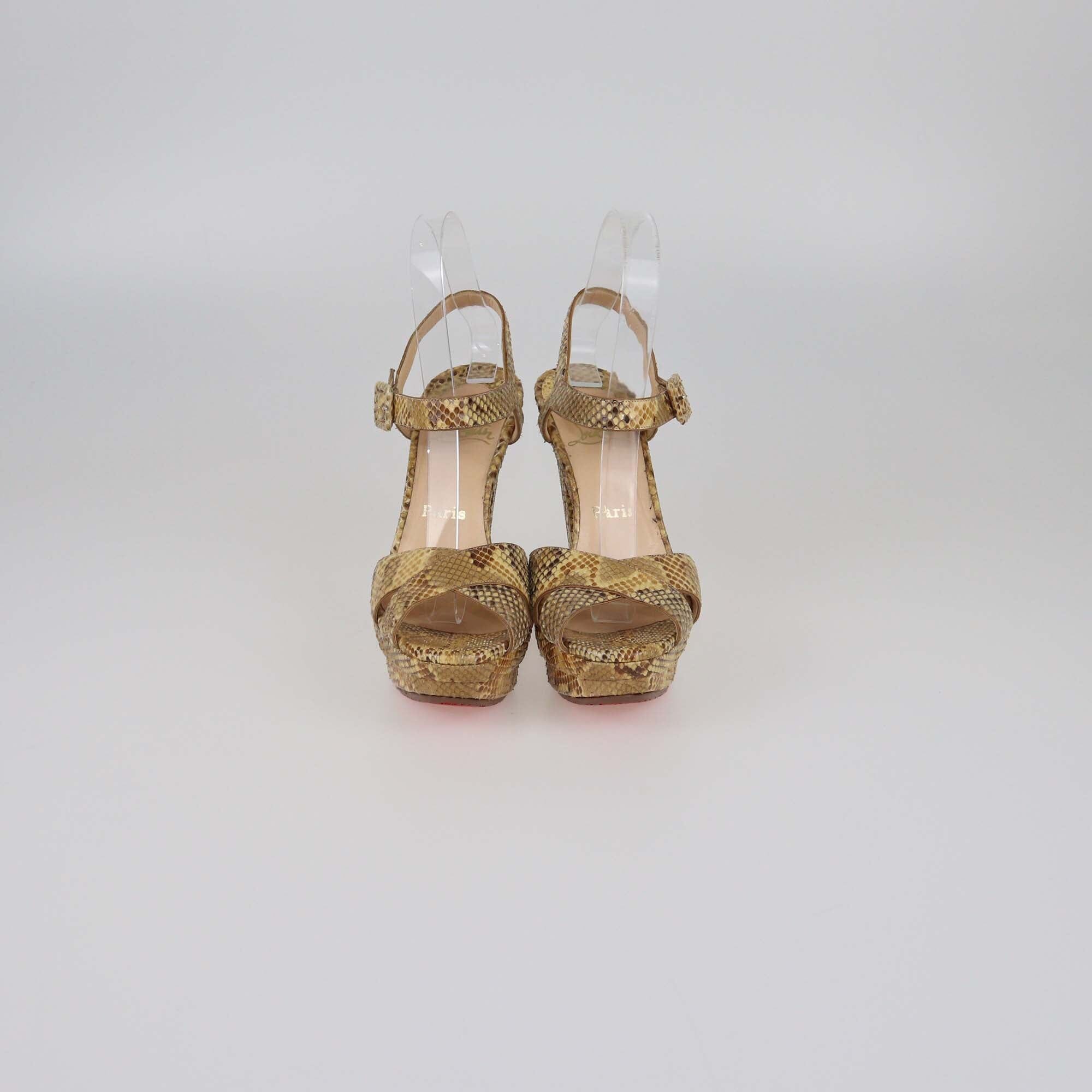 Christian Louboutin Beige Amelissa Platform Sandals Womens Christian Louboutin