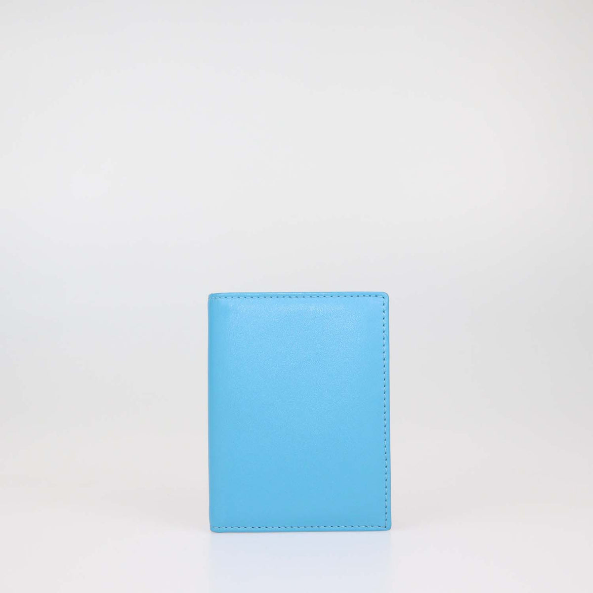 Comme des Garcons Light Blue Leather Classic Bifold Wallet