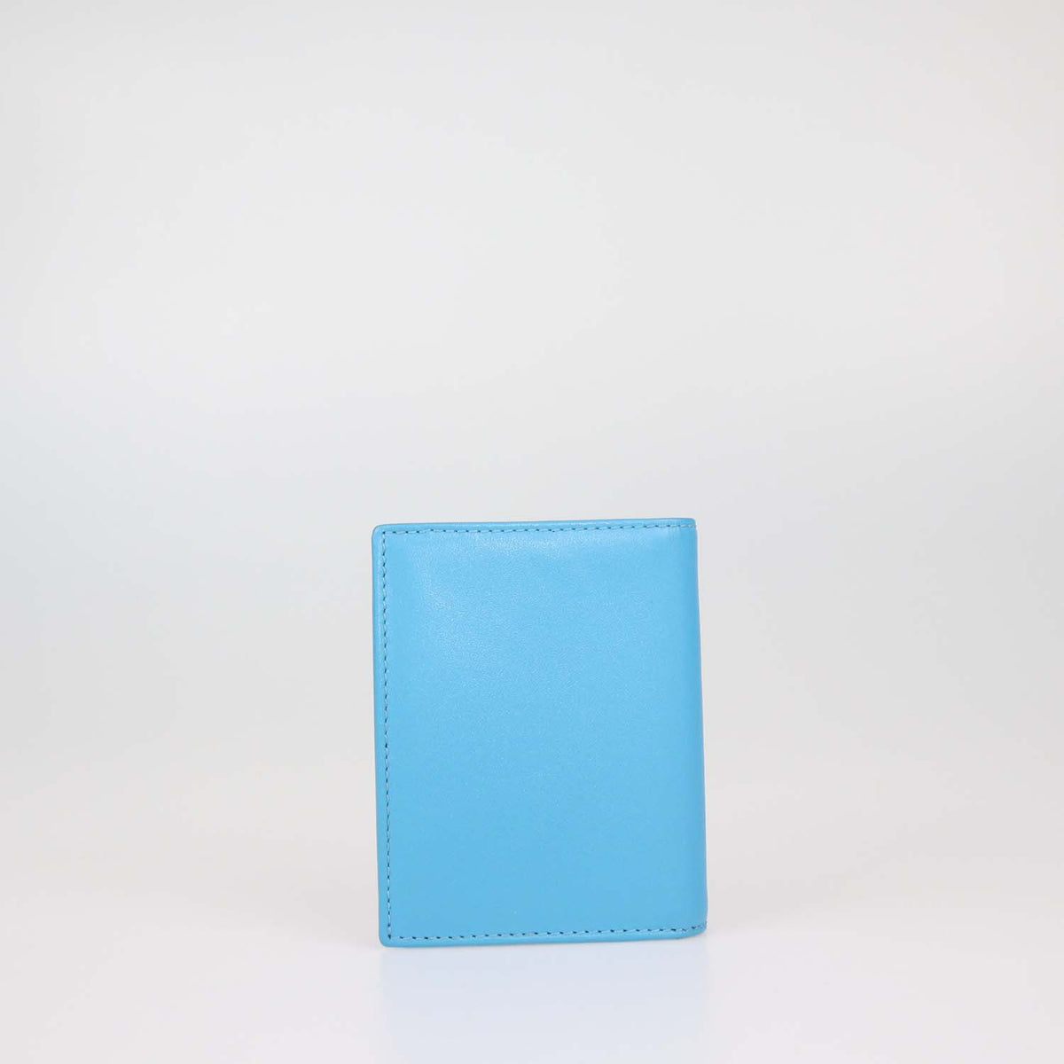 Comme des Garcons Light Blue Leather Classic Bifold Wallet