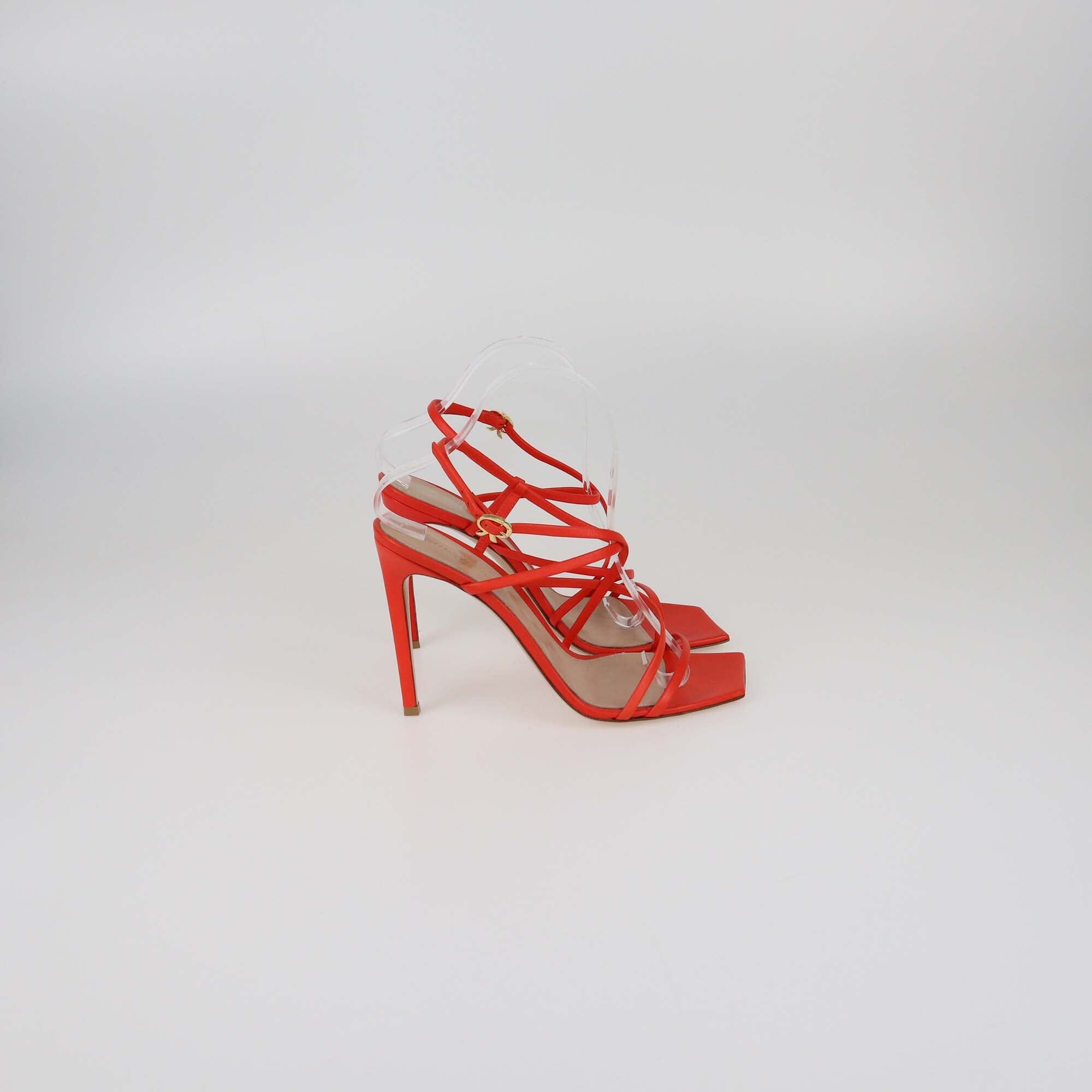 Gianvito Rossi Poppy Red Manilla Sandals Womens Gianvito Rossi