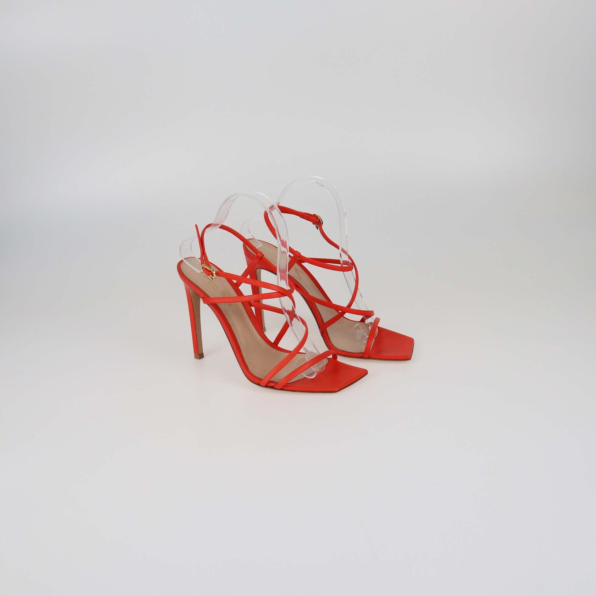 Gianvito Rossi Poppy Red Manilla Sandals Womens Gianvito Rossi