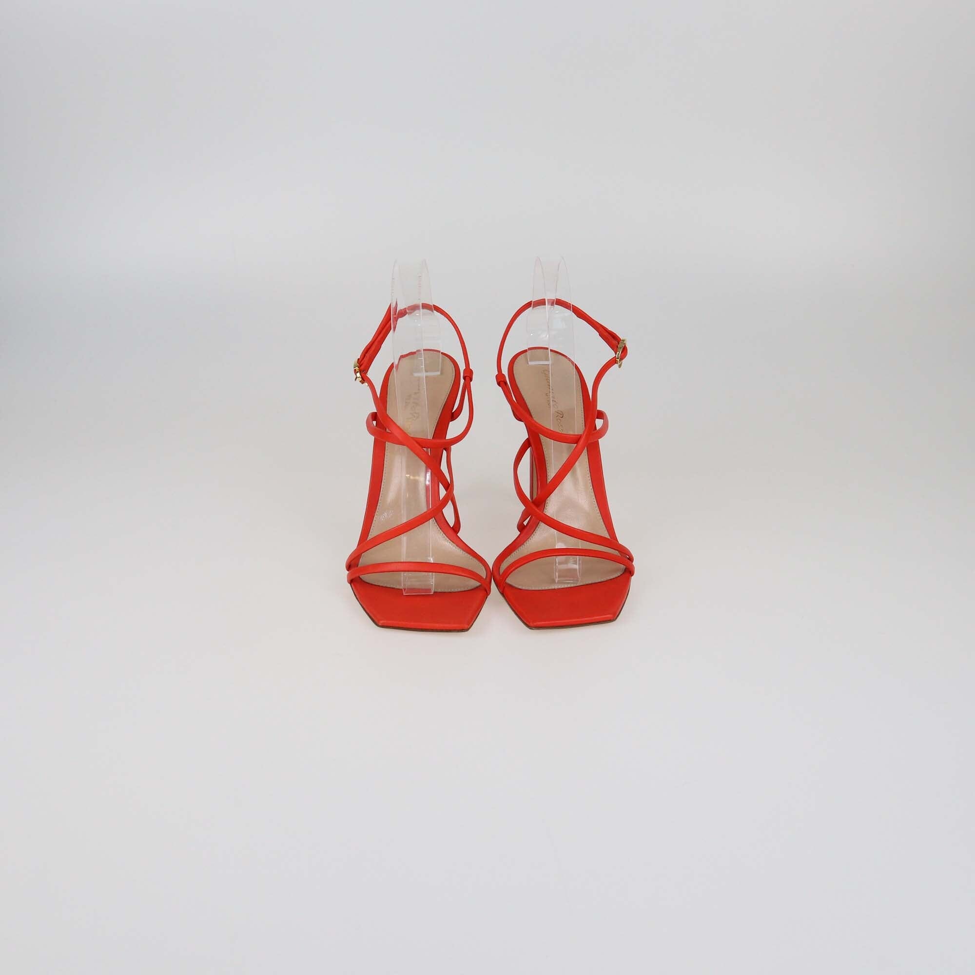 Gianvito Rossi Poppy Red Manilla Sandals Womens Gianvito Rossi