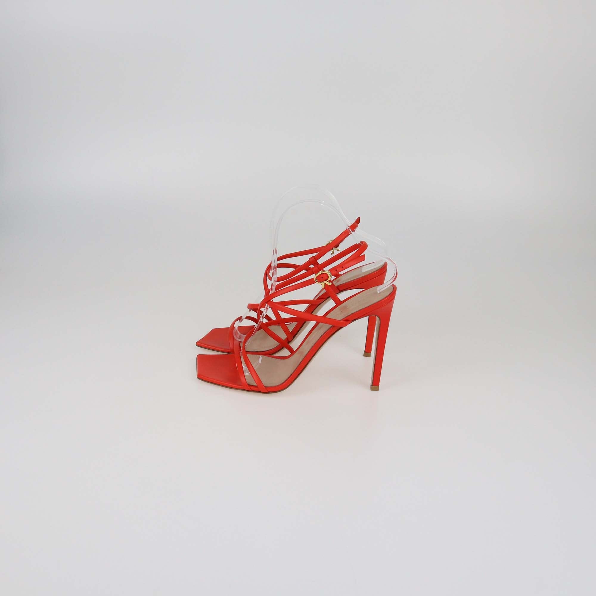 Gianvito Rossi Poppy Red Manilla Sandals Womens Gianvito Rossi