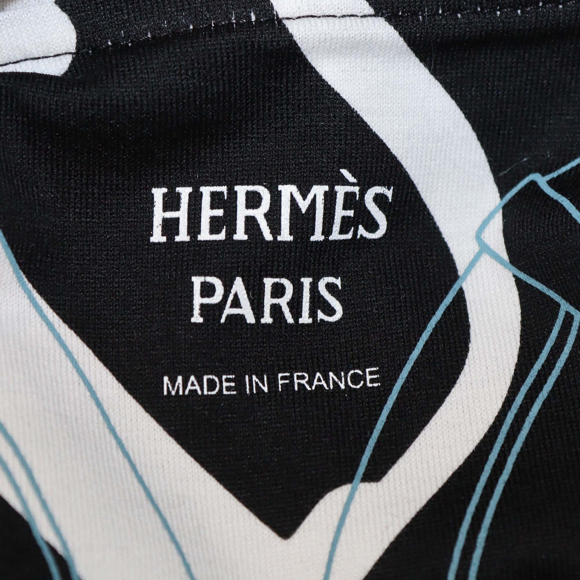 Hermes Black/White Cotton Mors a Jouets Detoure Tattoo T-Shirt