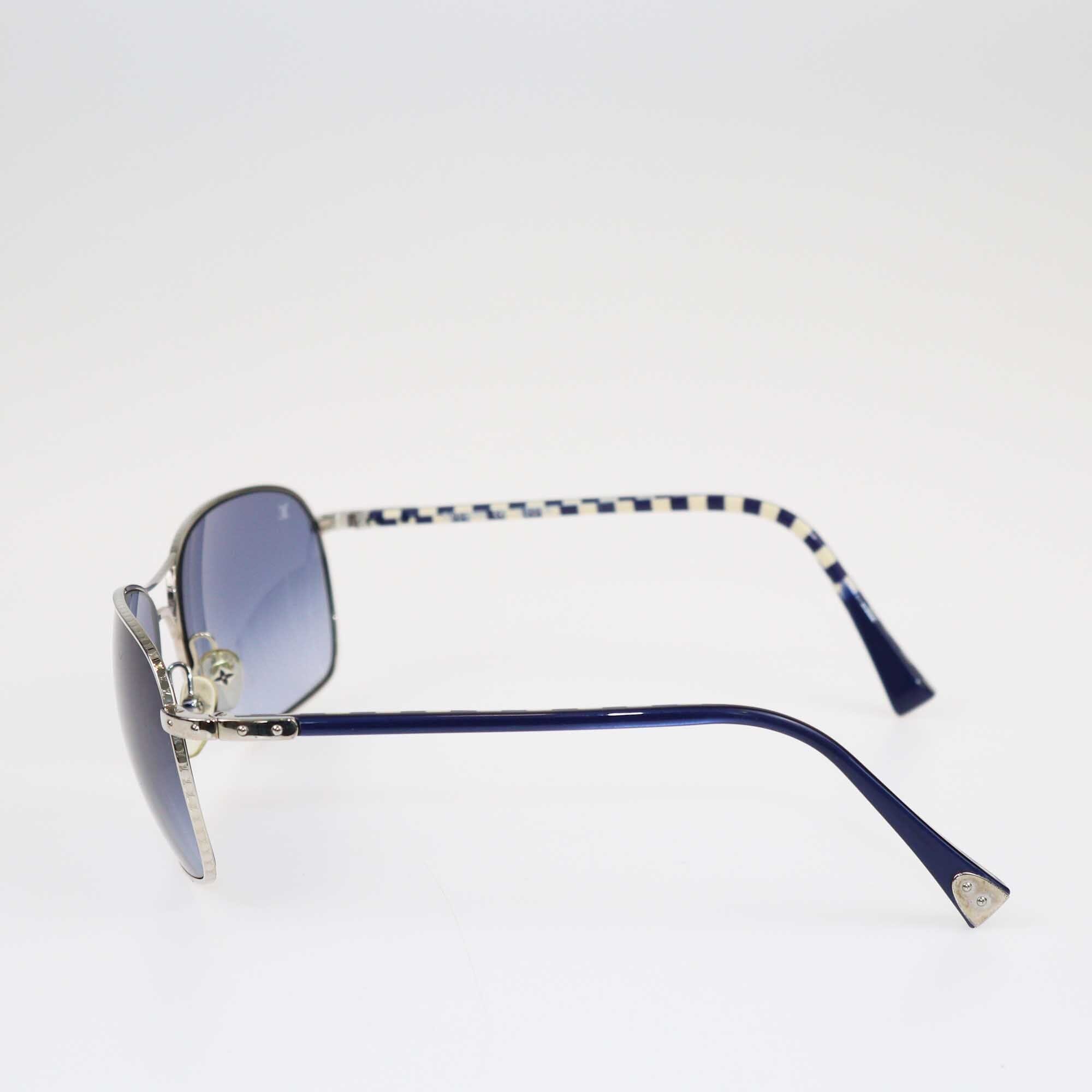 Louis Vuitton Blue Damier Gradient Conspiration Sunglasses Accessories Louis Vuitton
